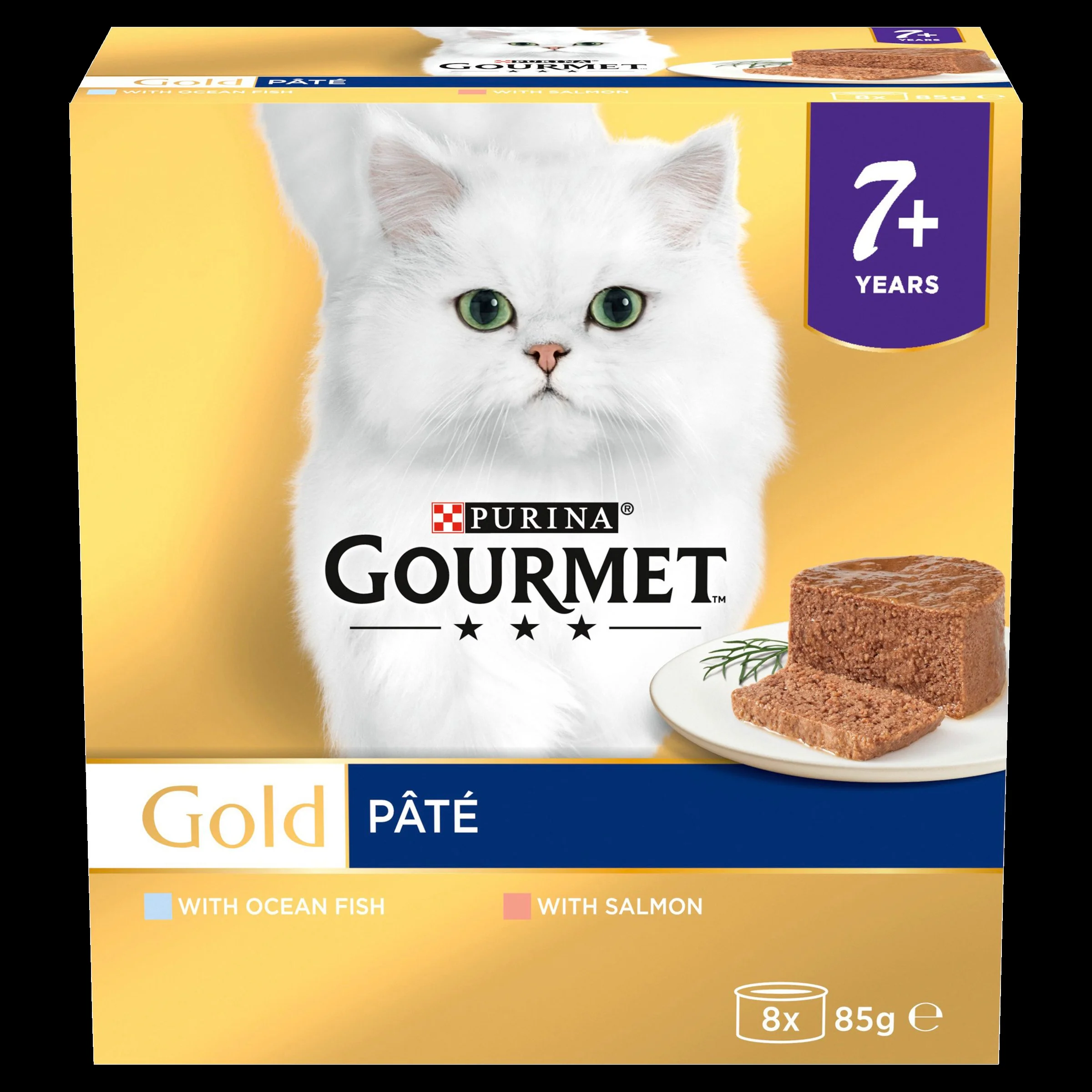 Purina Gourmet Gold Senior Pate Fish Wet Cat Food - Image 3