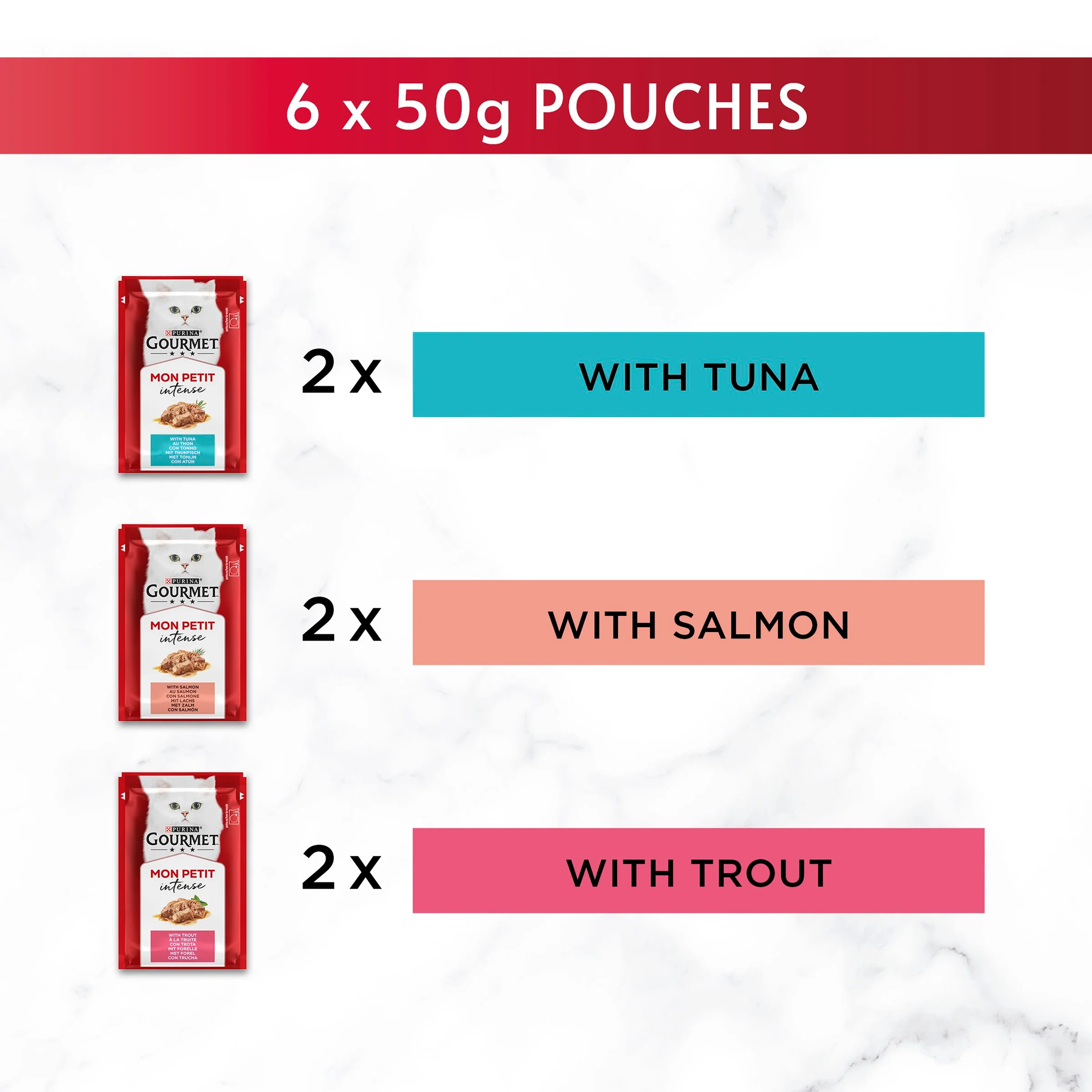 Purina GOURMET Mon Petit Fish Variety Cod, Sardine, Salmon Wet Cat Food - Image 14