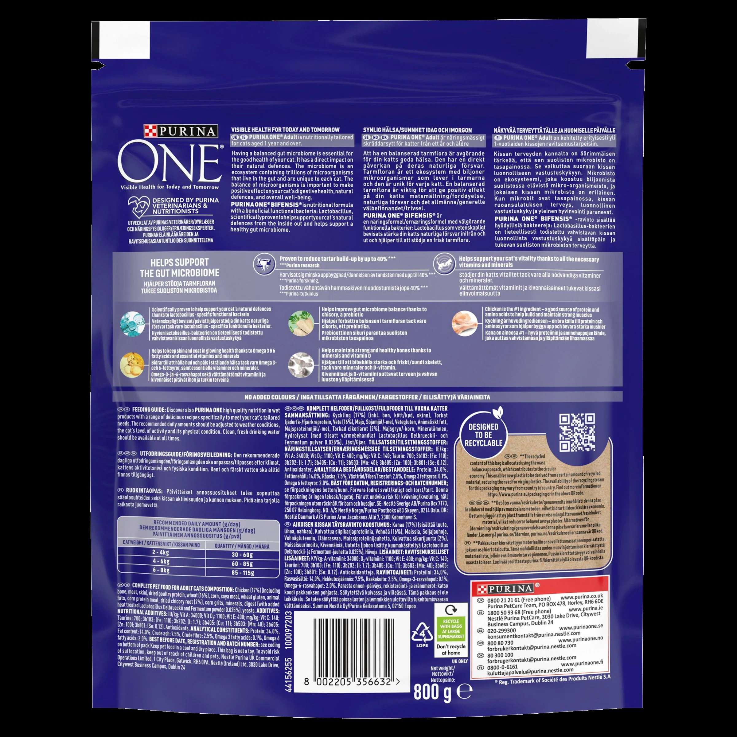 Purina ONE Adult Dry Cat Food - Chicken & Whole Grains - Image 8