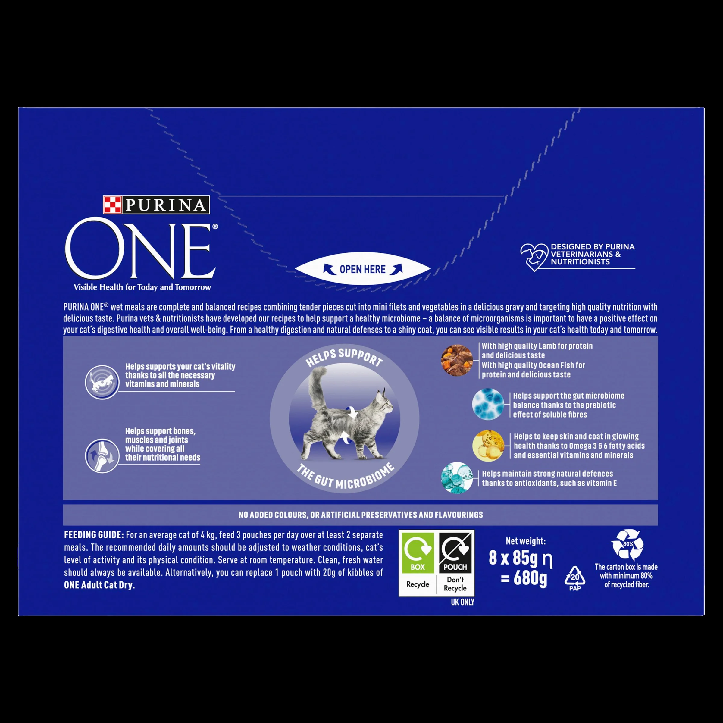 Purina ONE Adult Mini Fillets Wet Cat Food - Ocean Fish & Lamb with Carrots - Image 2
