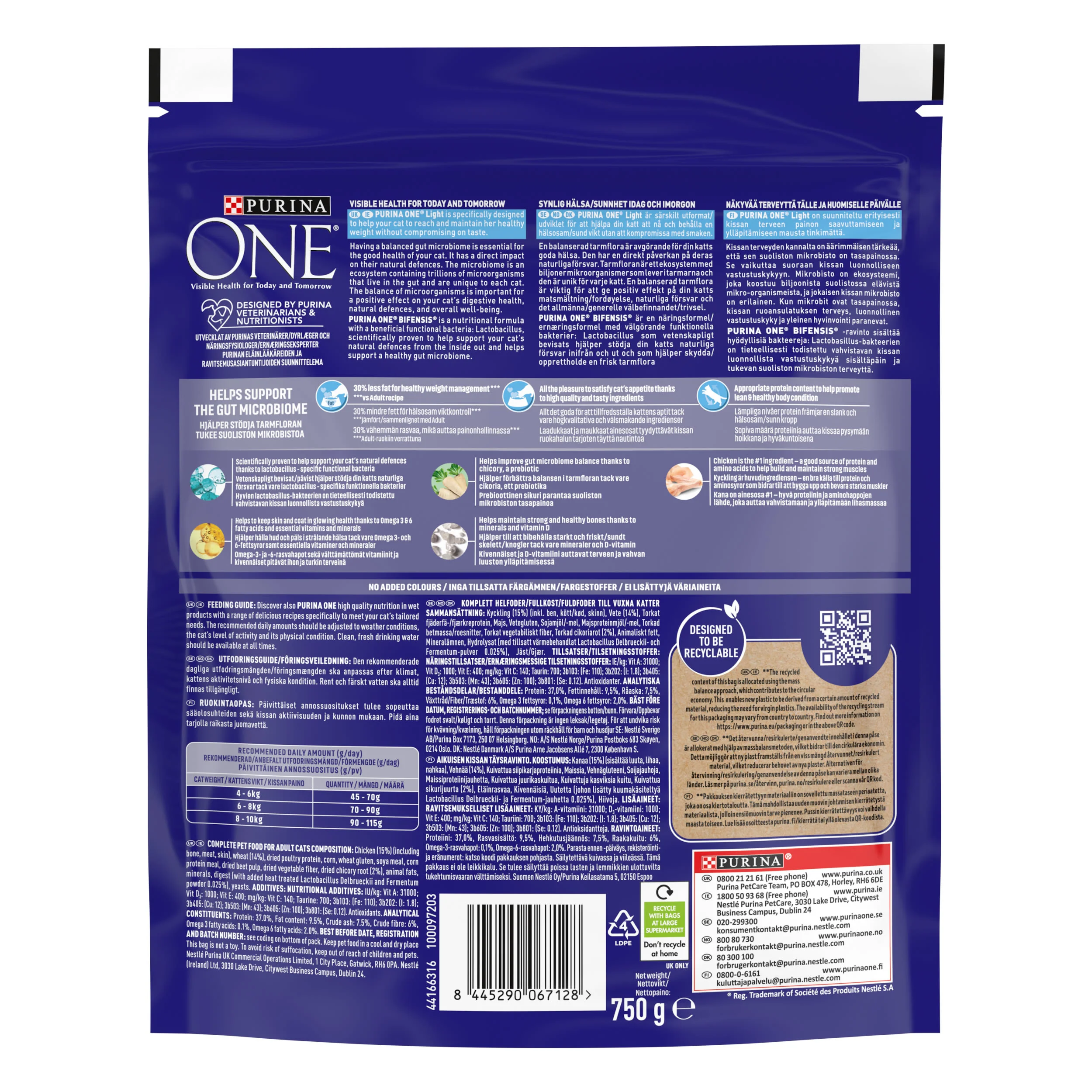 Purina One Light Dry Cat Food Rich in Chicken - Image 4