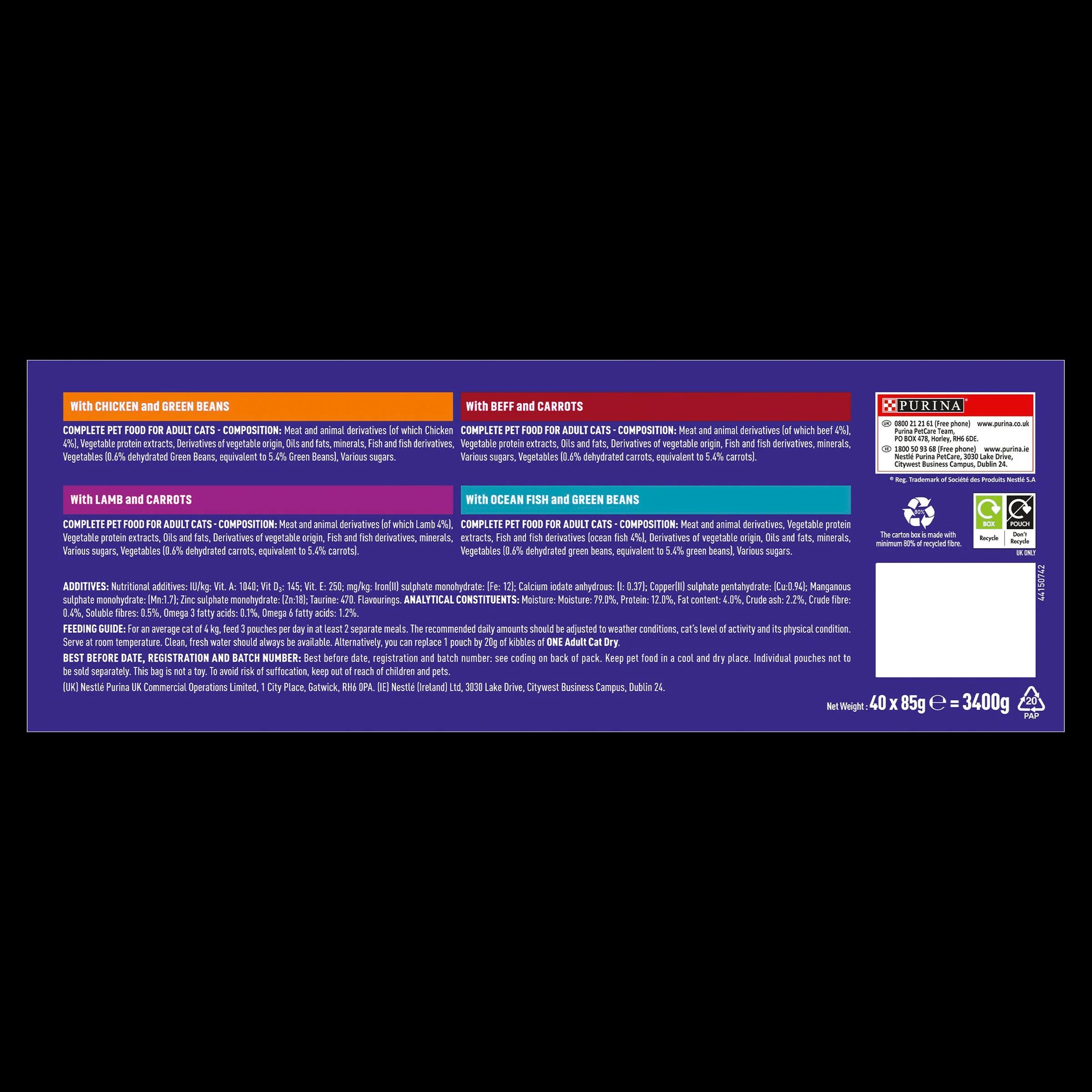 Purina One Mini Fillets Mixed Selection in Gravy Wet Cat Food - Image 9