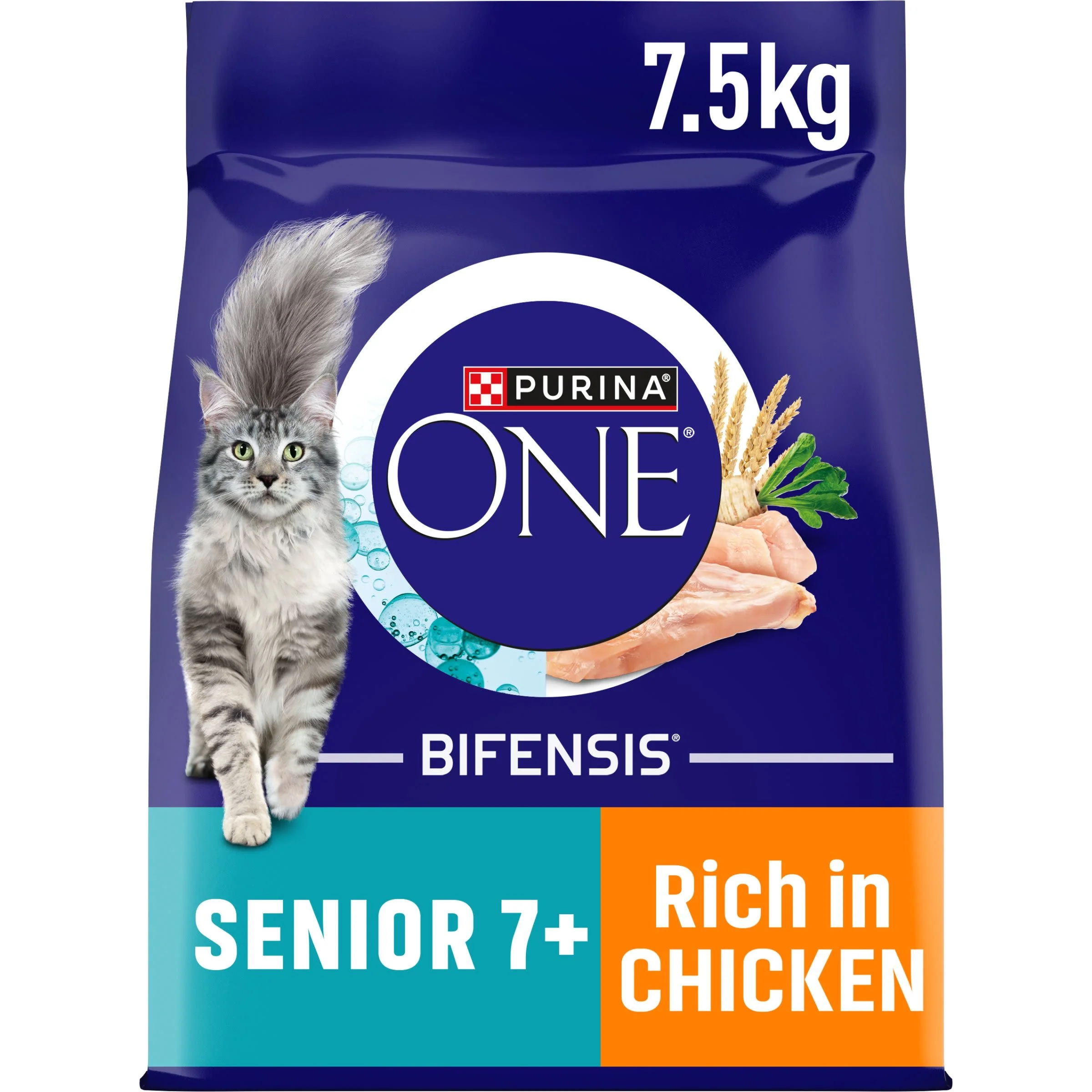 Purina One Senior 7+ Bifensis Chicken Dry Cat Food - Image 2