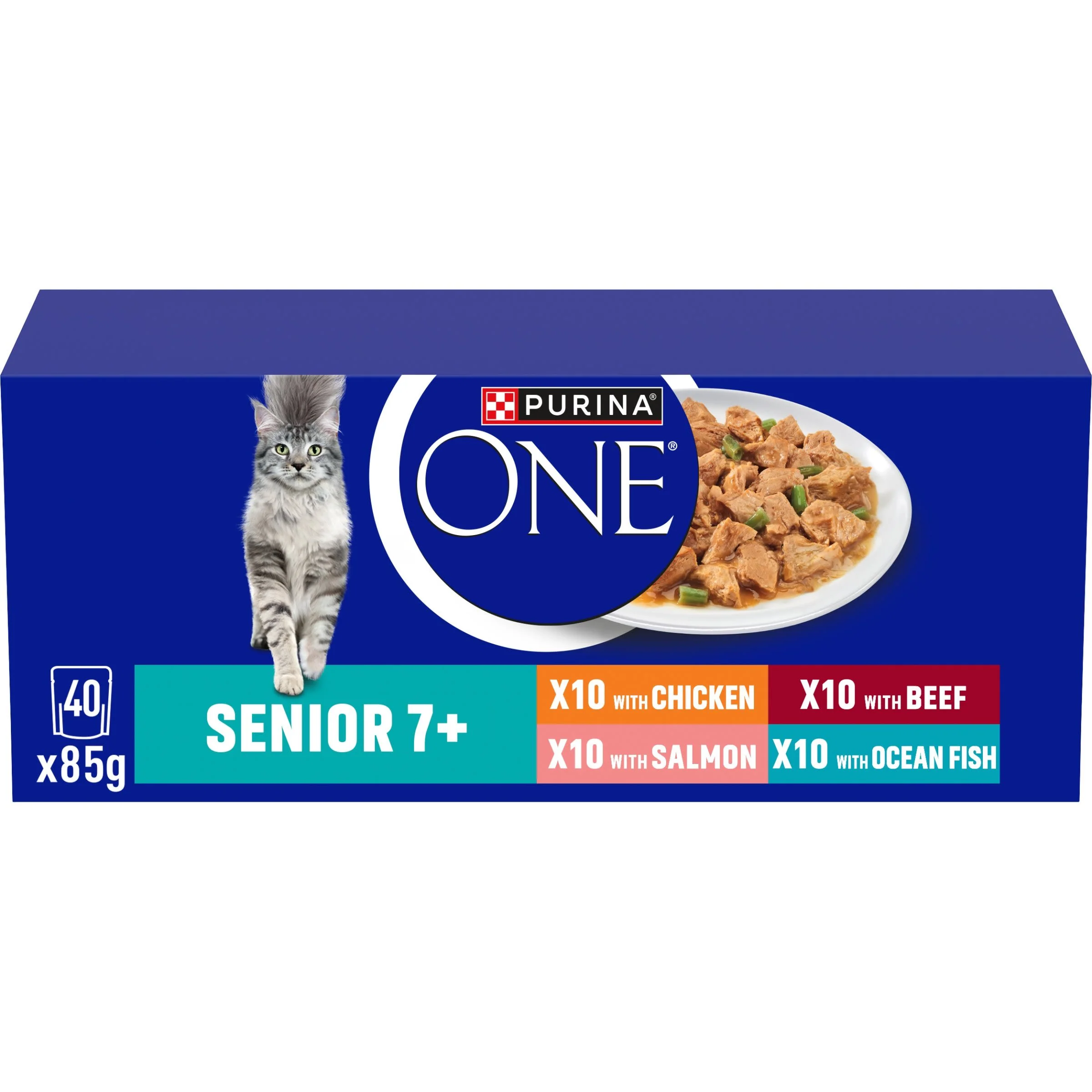 Purina One Senior 7+ Mini Fillets Wet Cat Food - Image 2