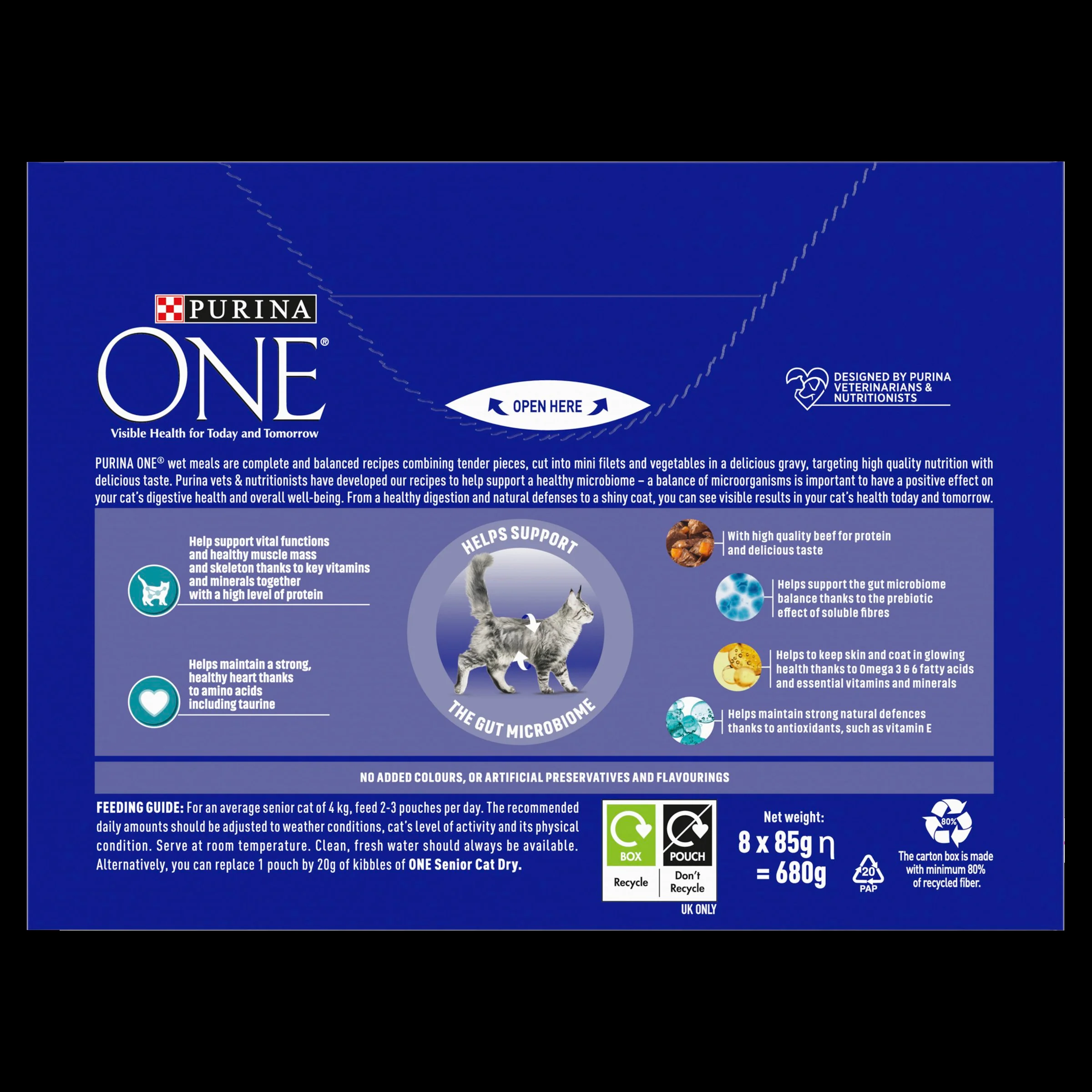 Purina ONE Senior 7+ Mini Fillets Wet Cat Food - Chicken & Beef - Image 3