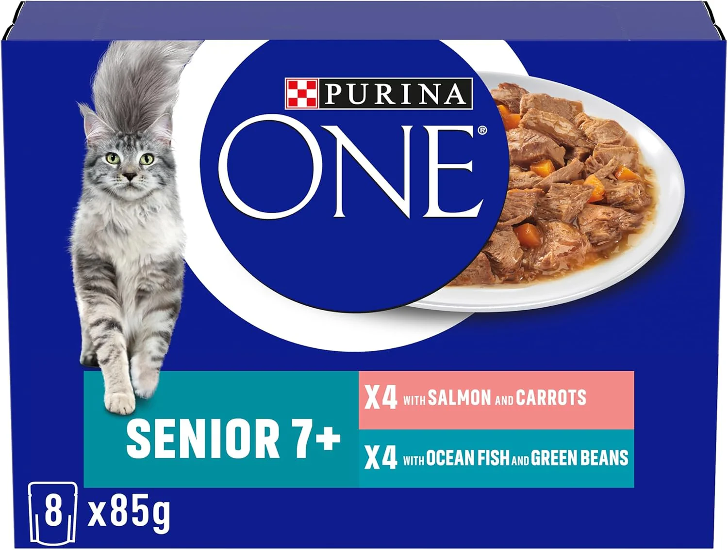 Purina One Senior 7+ Wet Cat Food - Salmon & Ocean Fish