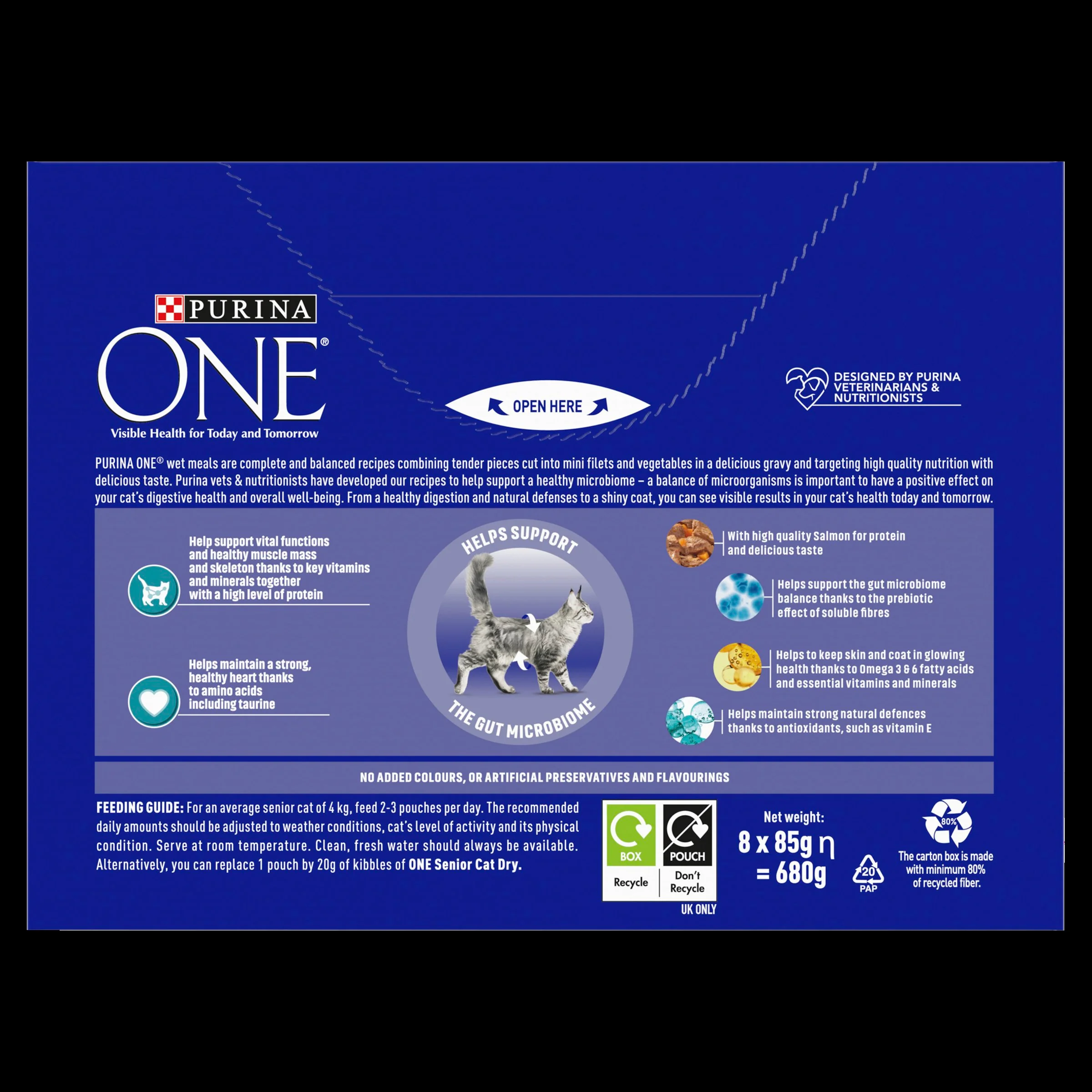 Purina One Senior 7+ Wet Cat Food - Salmon & Ocean Fish - Image 2