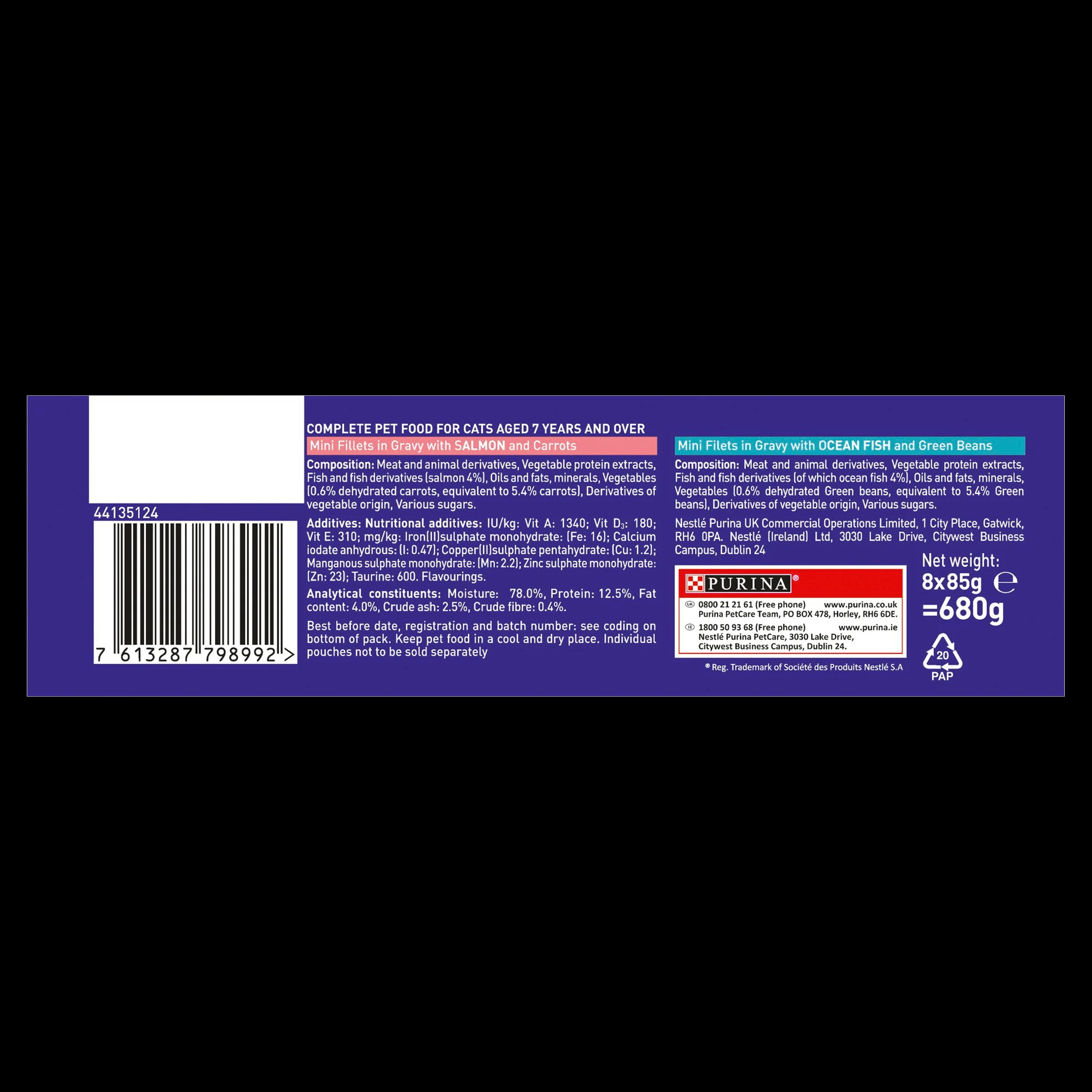 Purina One Senior 7+ Wet Cat Food - Salmon & Ocean Fish - Image 3