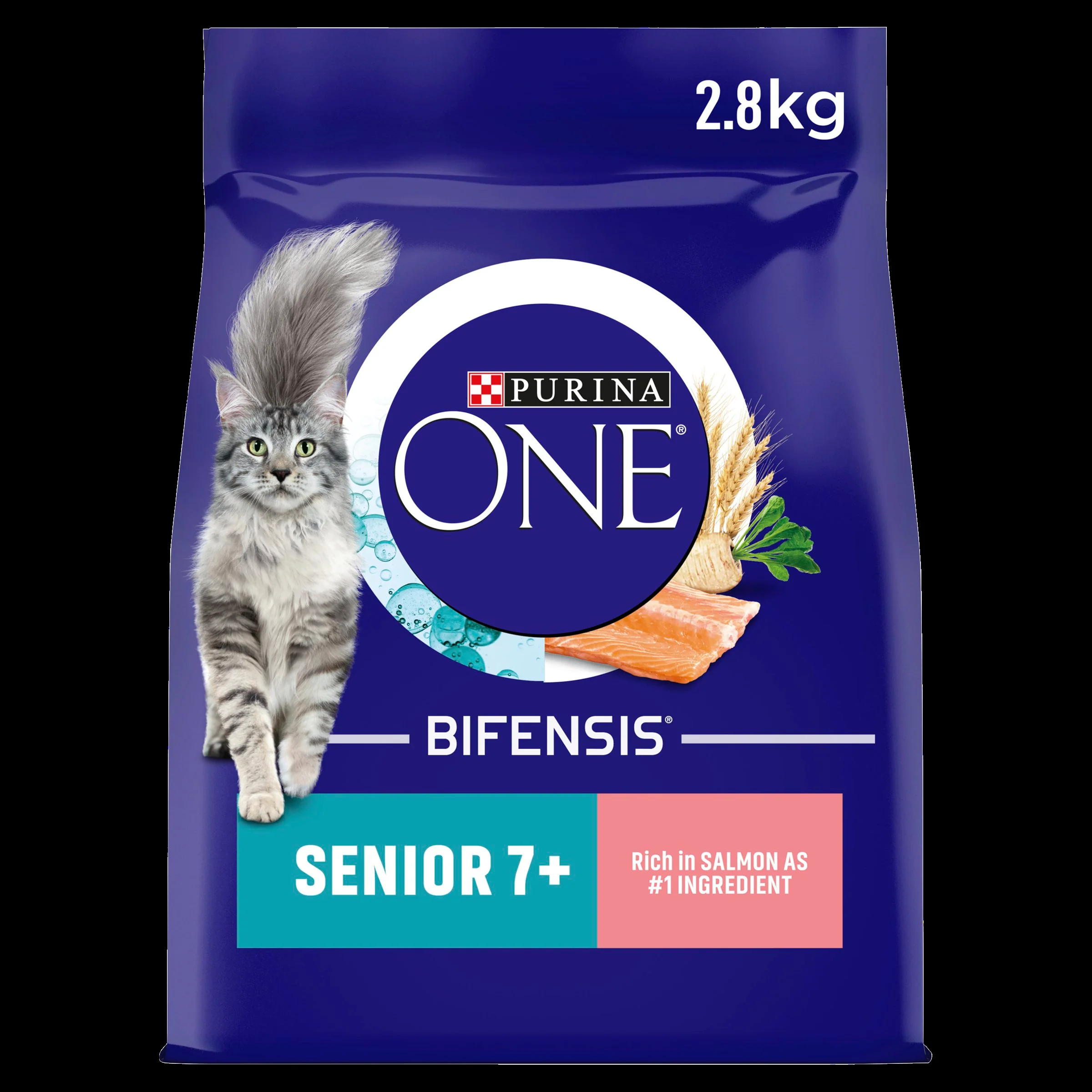 Purina One Senior Salmon Dry Cat Food - Image 2