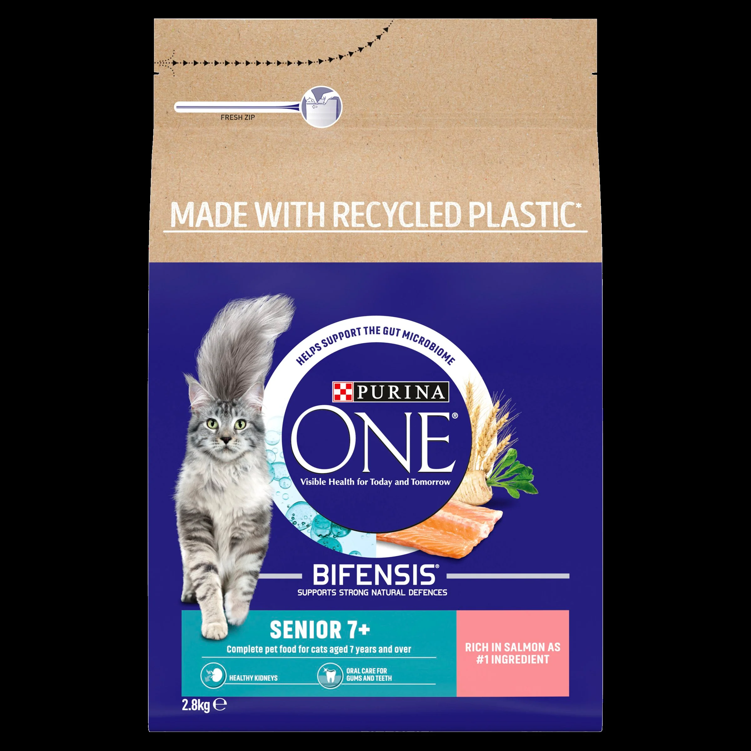 Purina One Senior Salmon Dry Cat Food - Image 3