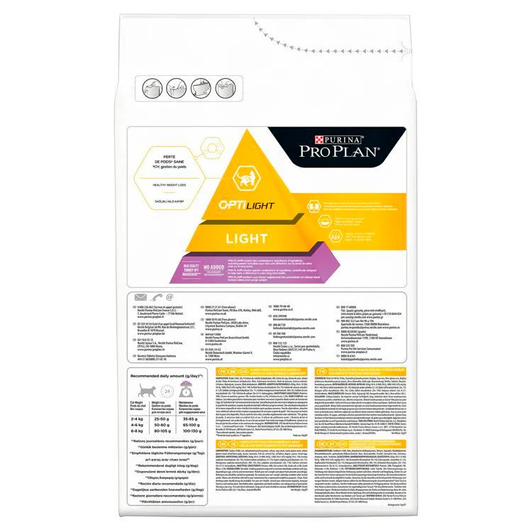 Pro Plan Light Optirenal Adult Dry Cat Food - Turkey & Rice - Image 6
