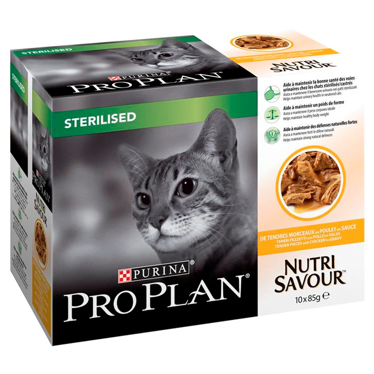 Purina Pro Plan NutriSavour Sterilised Adult Wet Cat Food - Chicken in Gravy - Image 3