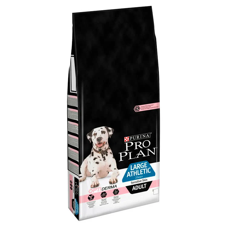 Purina Pro Plan Opti Derma Sensitive Skin Large Athletic Adult Dry Dog Food - Salmon - Image 3