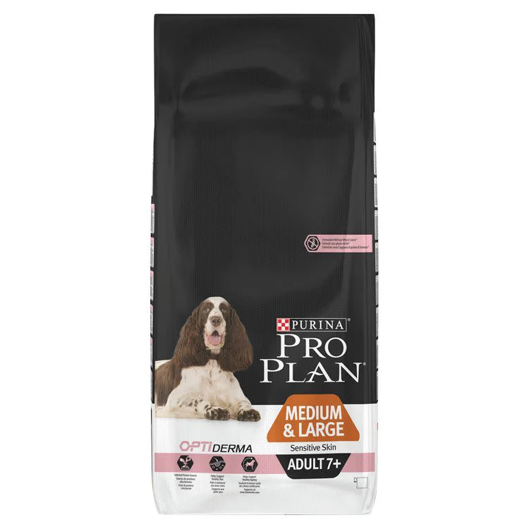 Purina Pro Plan Opti Derma Sensitive Skin Medium/Large Adult 7+ Dry Dog Food - Salmon - Image 2