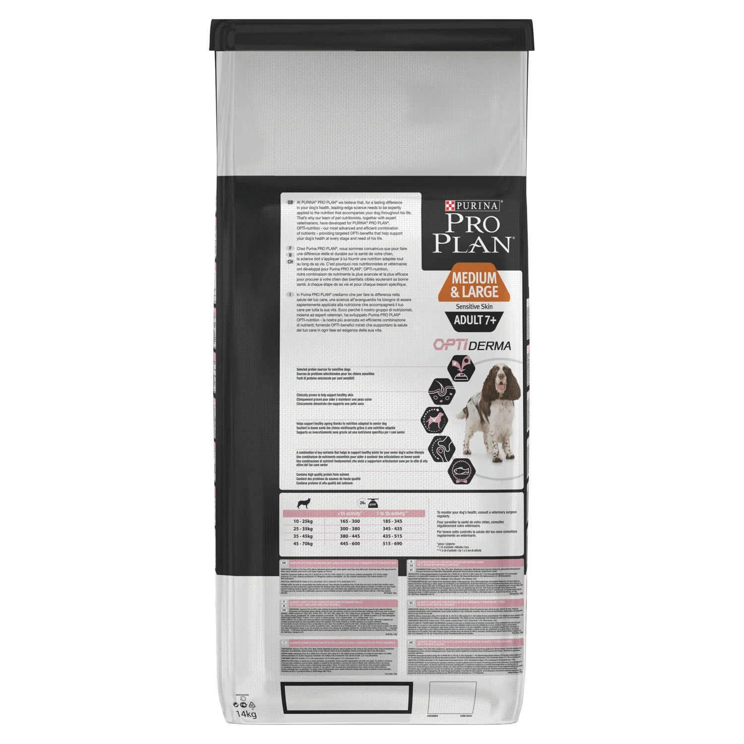 Purina Pro Plan Opti Derma Sensitive Skin Medium/Large Adult 7+ Dry Dog Food - Salmon - Image 4