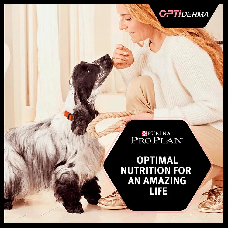 Purina Pro Plan Opti Derma Sensitive Skin Medium Puppy Dry Dog Food - Salmon - Image 5