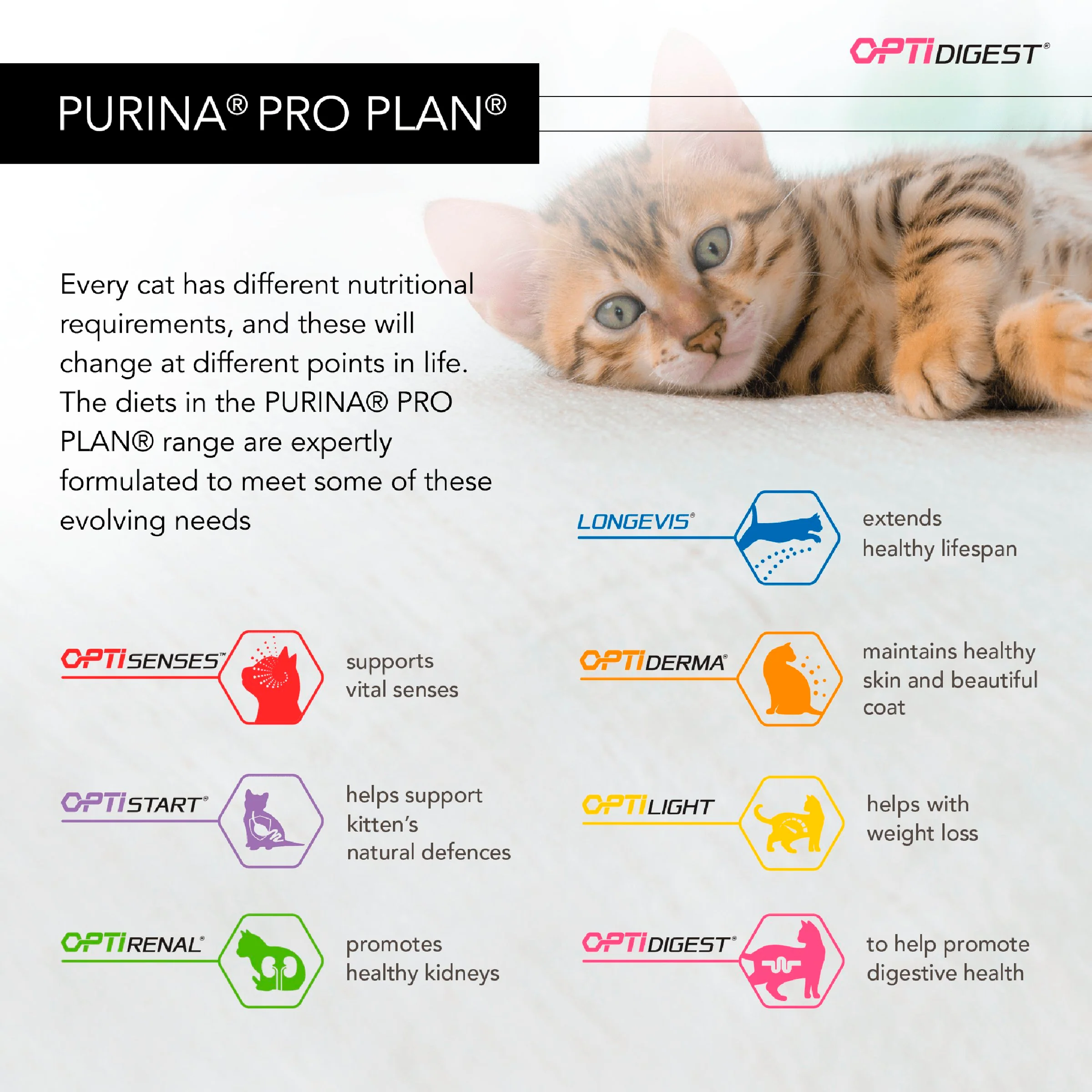 Purina Pro Plan Optisenses Original Adult Dry Cat Food - Salmon - Image 8