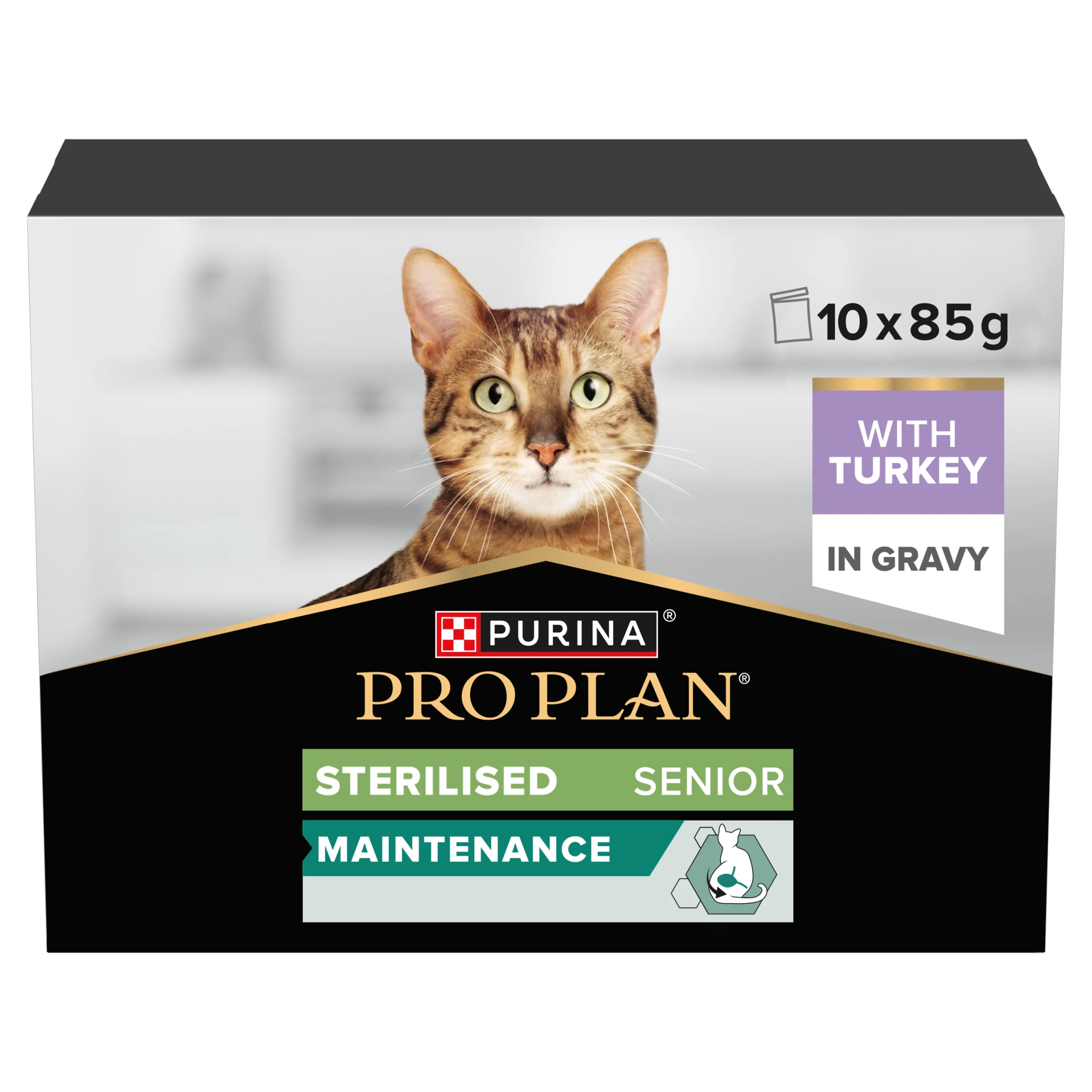 Purina Pro Plan Senior 7+ Sterilised Maintenance with Turkey in Gravy Wet Cat Food Pouches - Image 13