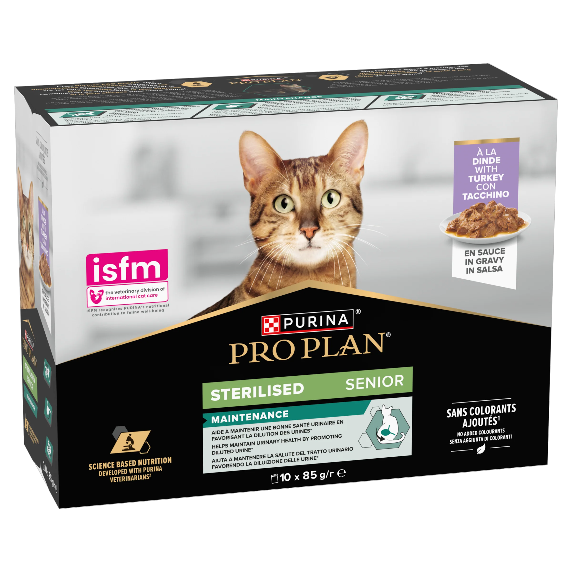 Purina Pro Plan Senior 7+ Sterilised Maintenance with Turkey in Gravy Wet Cat Food Pouches - Image 2