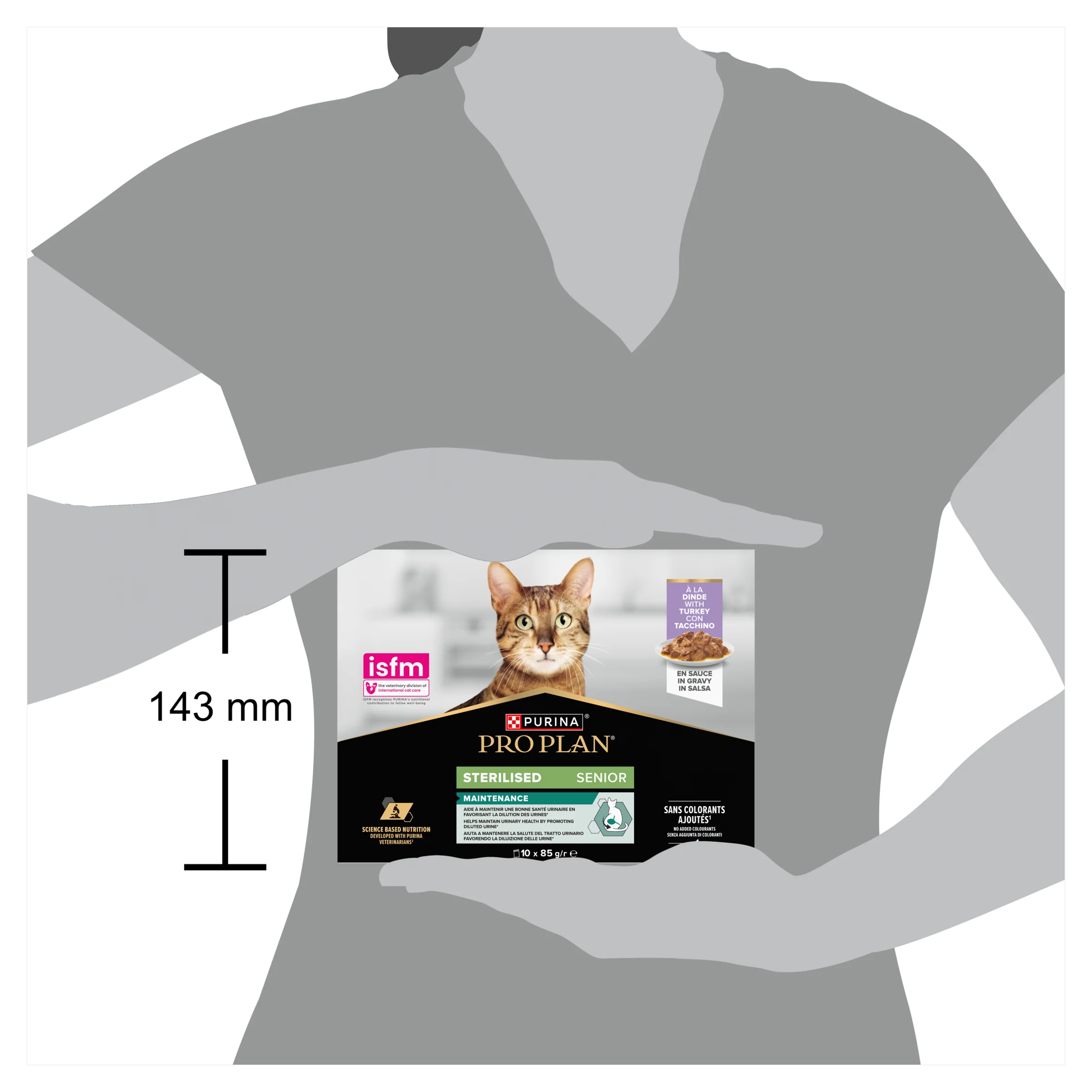 Purina Pro Plan Senior 7+ Sterilised Maintenance with Turkey in Gravy Wet Cat Food Pouches - Image 3