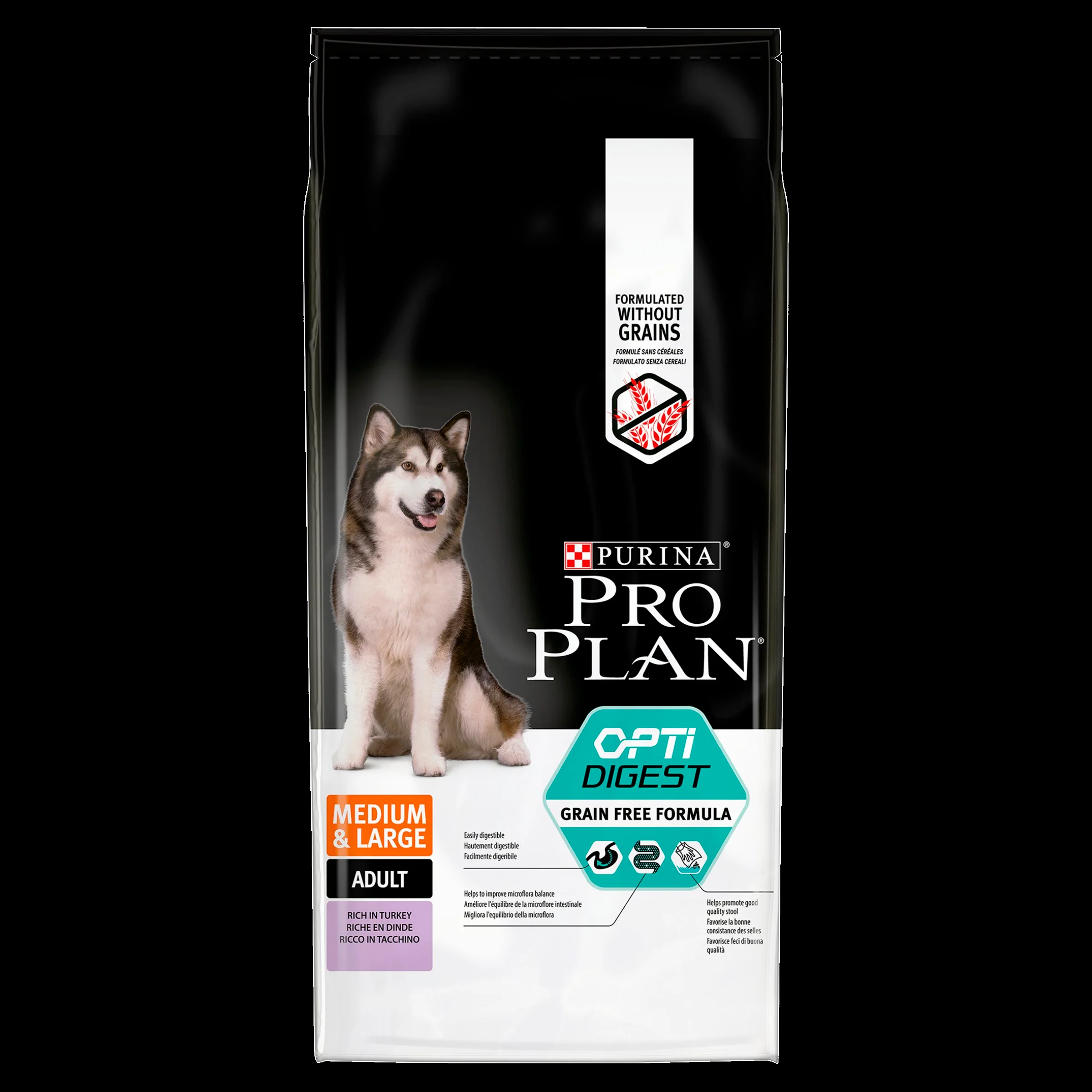 Purina Pro Plan Sensitive Digestion Grain Free Medium/Large Adult Dry Dog Food - Turkey & Rice - Image 2