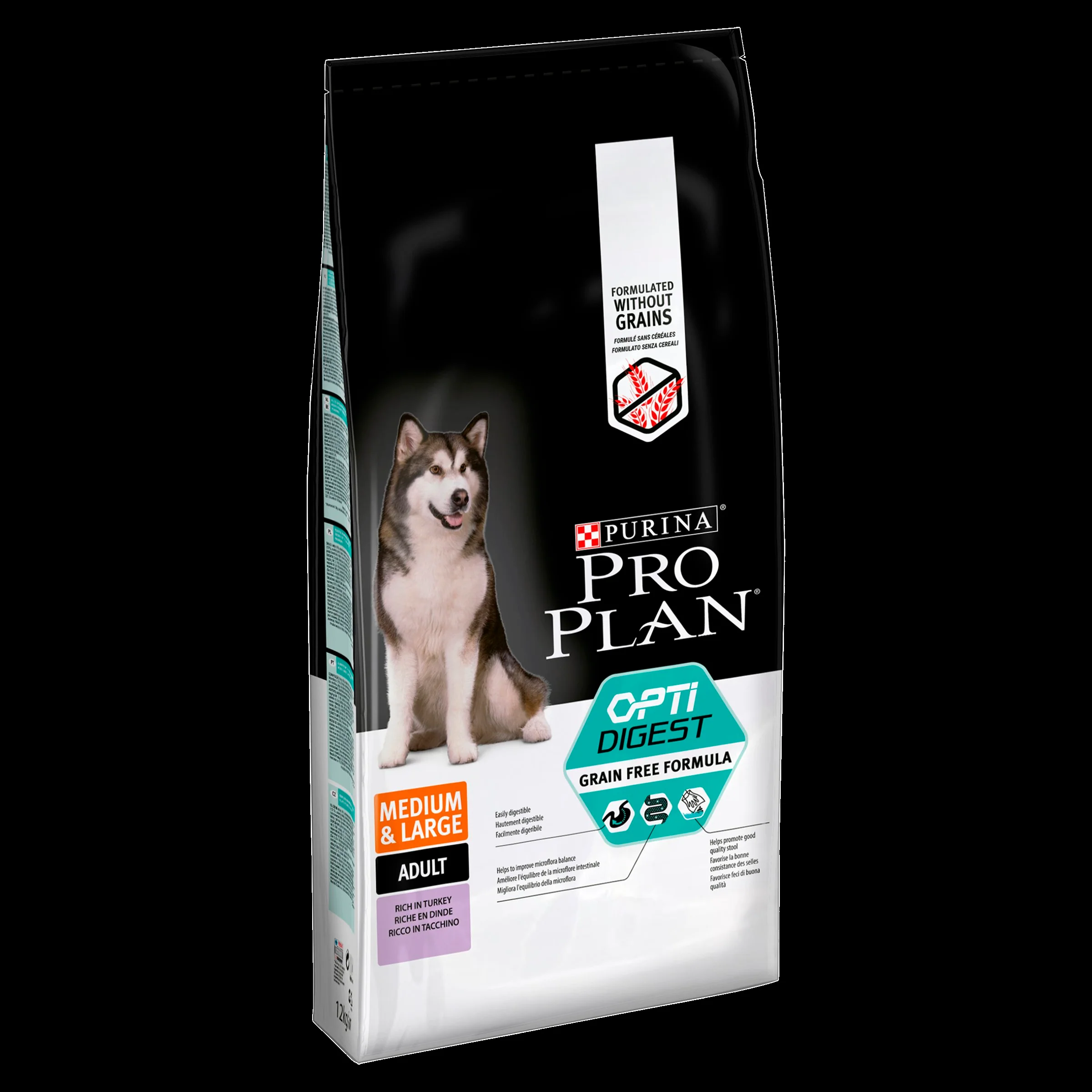 Purina Pro Plan Sensitive Digestion Grain Free Medium/Large Adult Dry Dog Food - Turkey & Rice - Image 3
