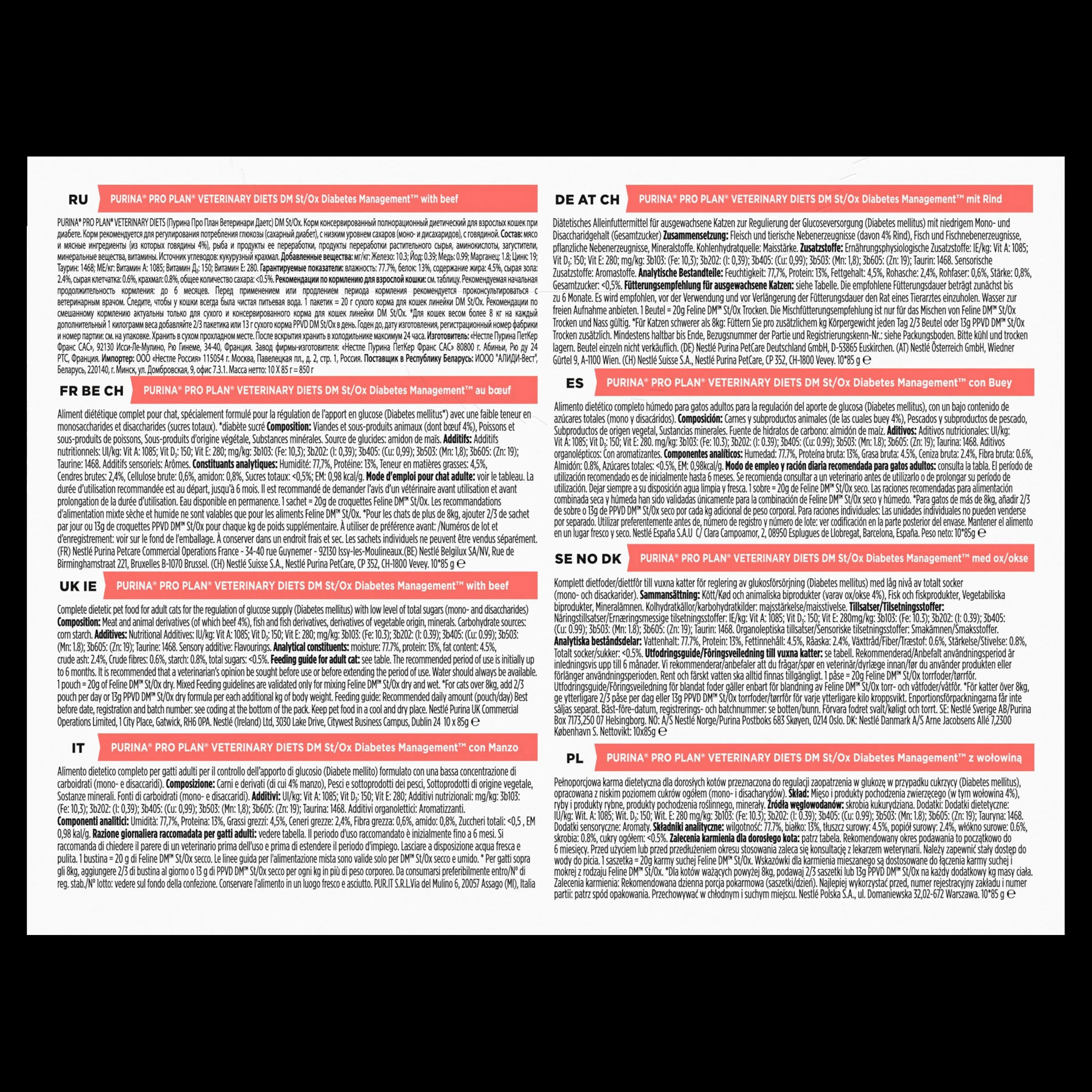 Pro Plan Veterinary Diets DM Diabetes Management Adult Wet Cat Food - Beef - Image 10