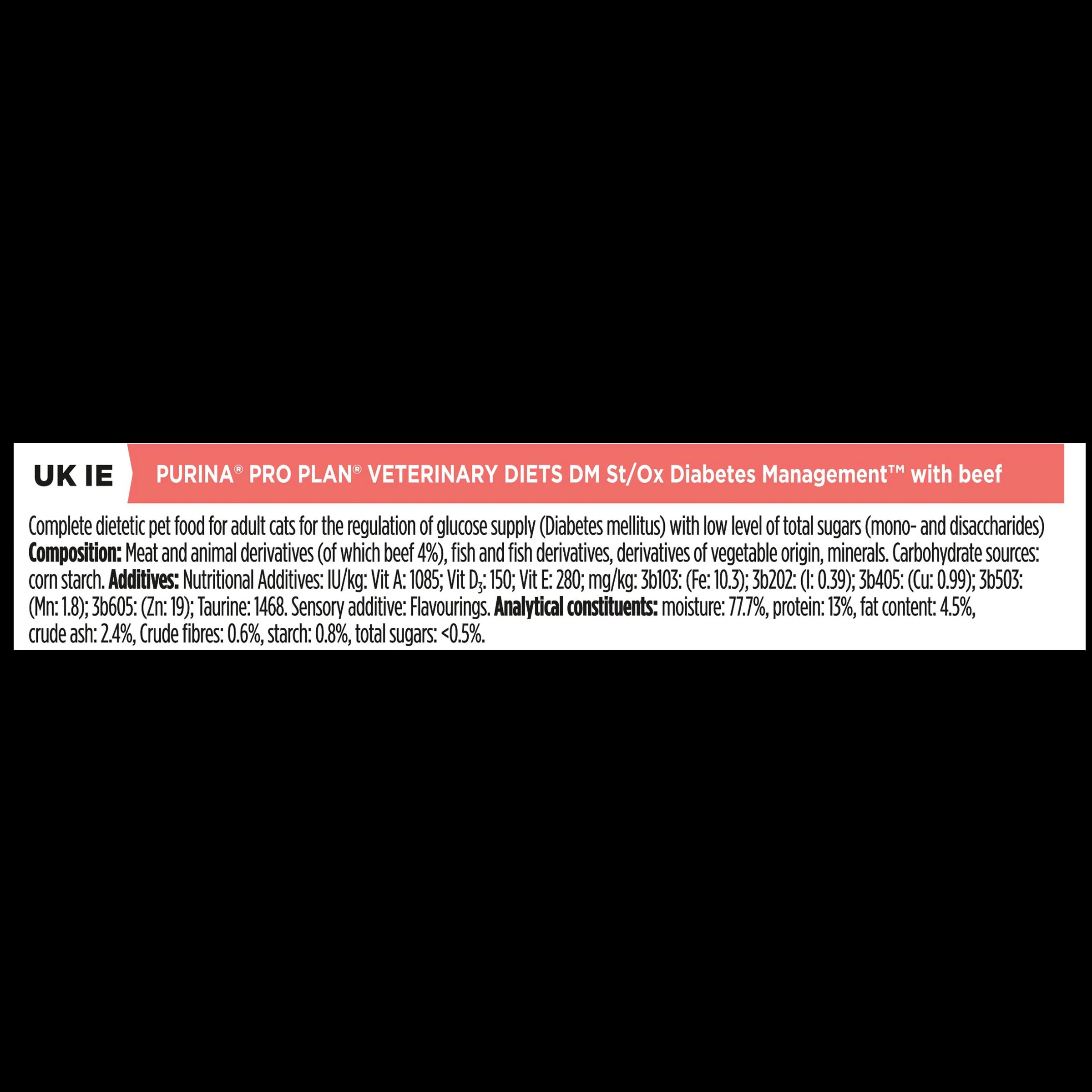 Pro Plan Veterinary Diets DM Diabetes Management Adult Wet Cat Food - Beef - Image 13