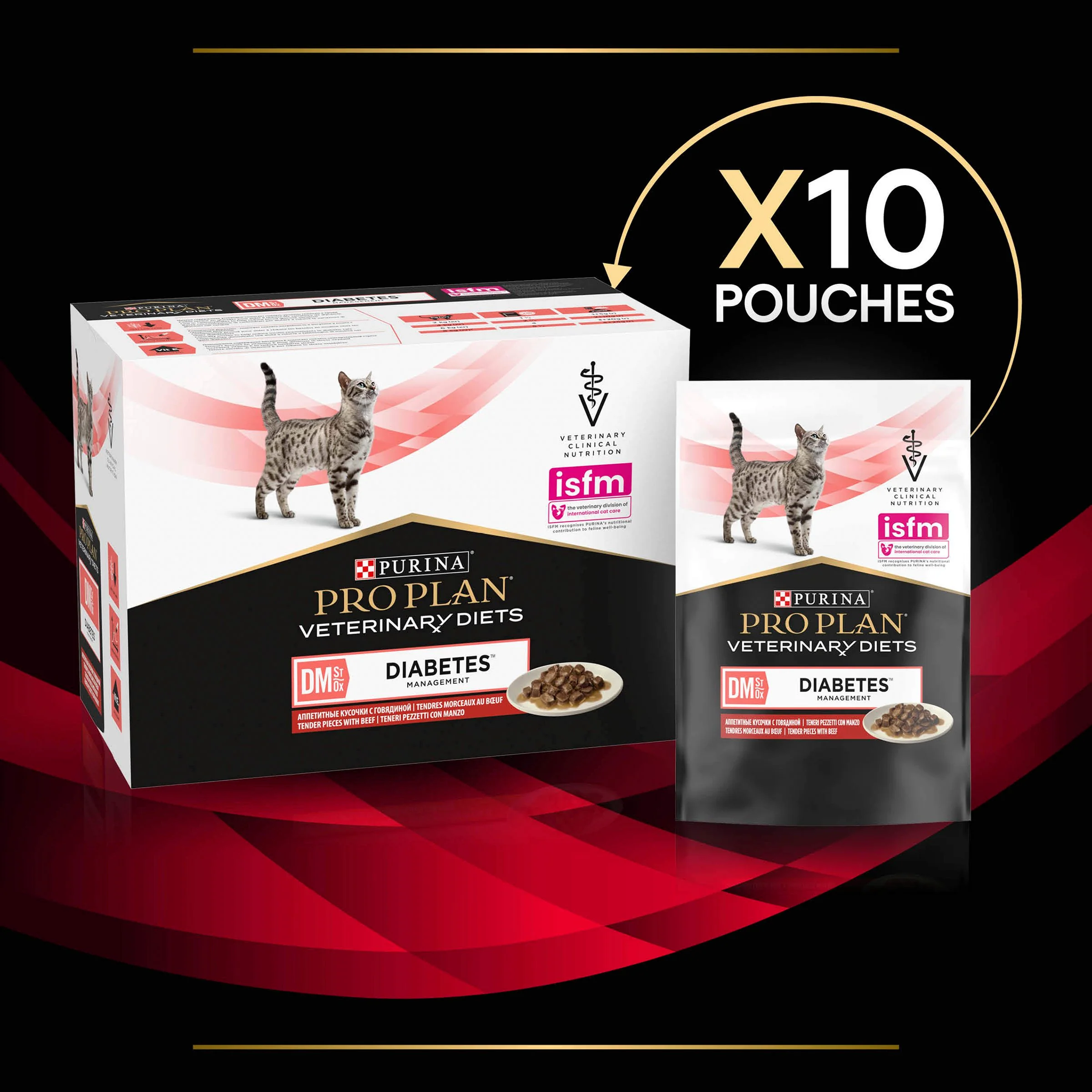 Pro Plan Veterinary Diets DM Diabetes Management Adult Wet Cat Food - Beef - Image 2