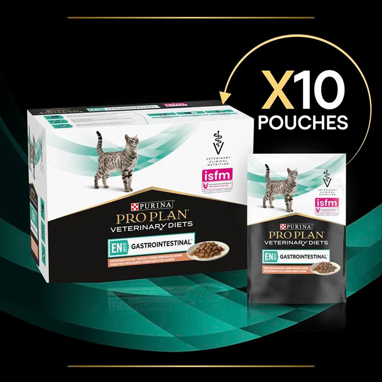 Pro Plan Veterinary Diets EN Gastrointestinal Wet Cat Food - Salmon - Image 2