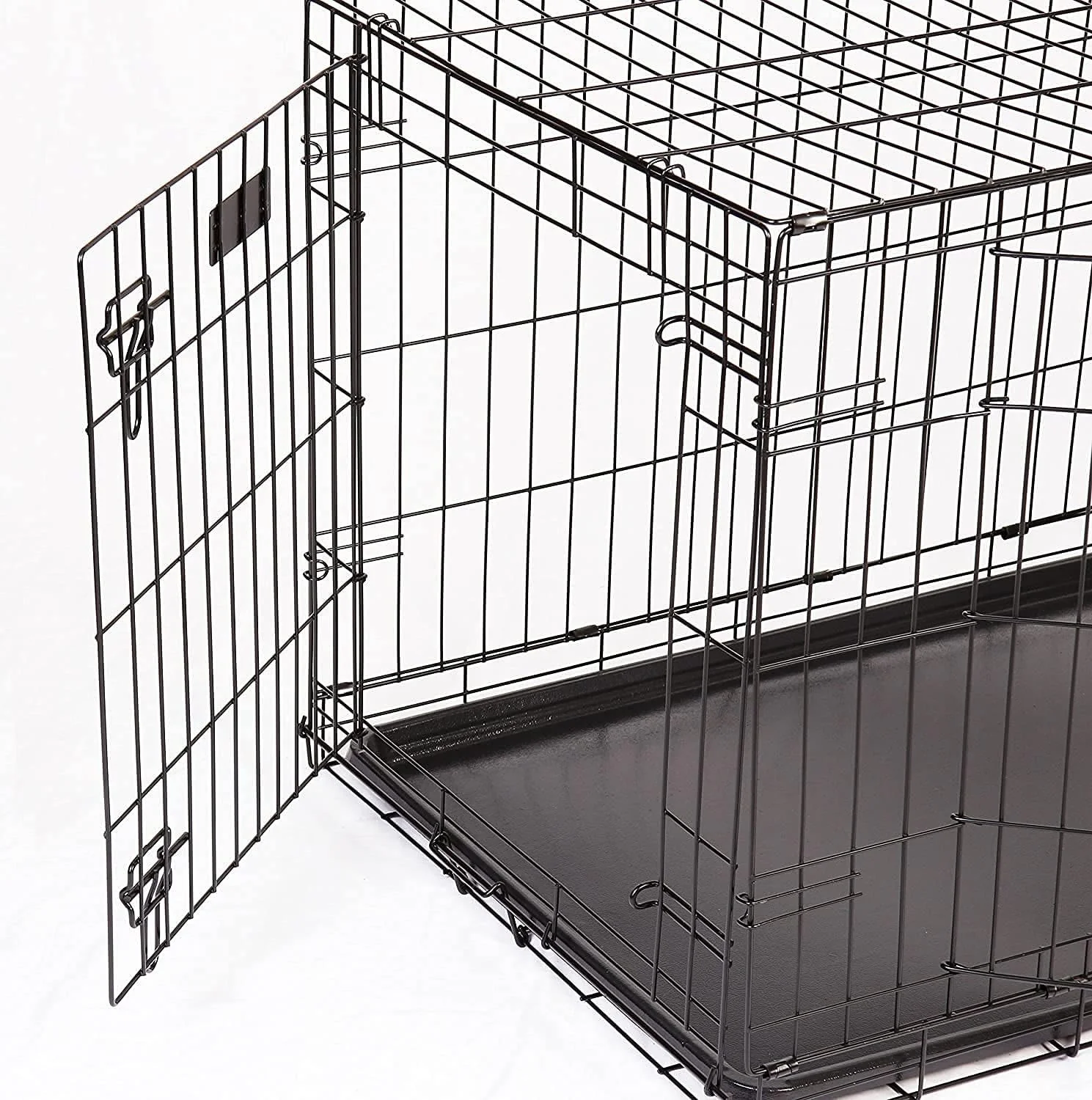 Rac Metal Fold Flat Crate With Plastic Tray for Dogs - Image 2