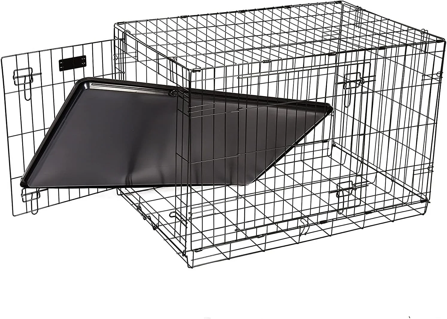 Rac Metal Fold Flat Crate With Plastic Tray for Dogs - Image 4