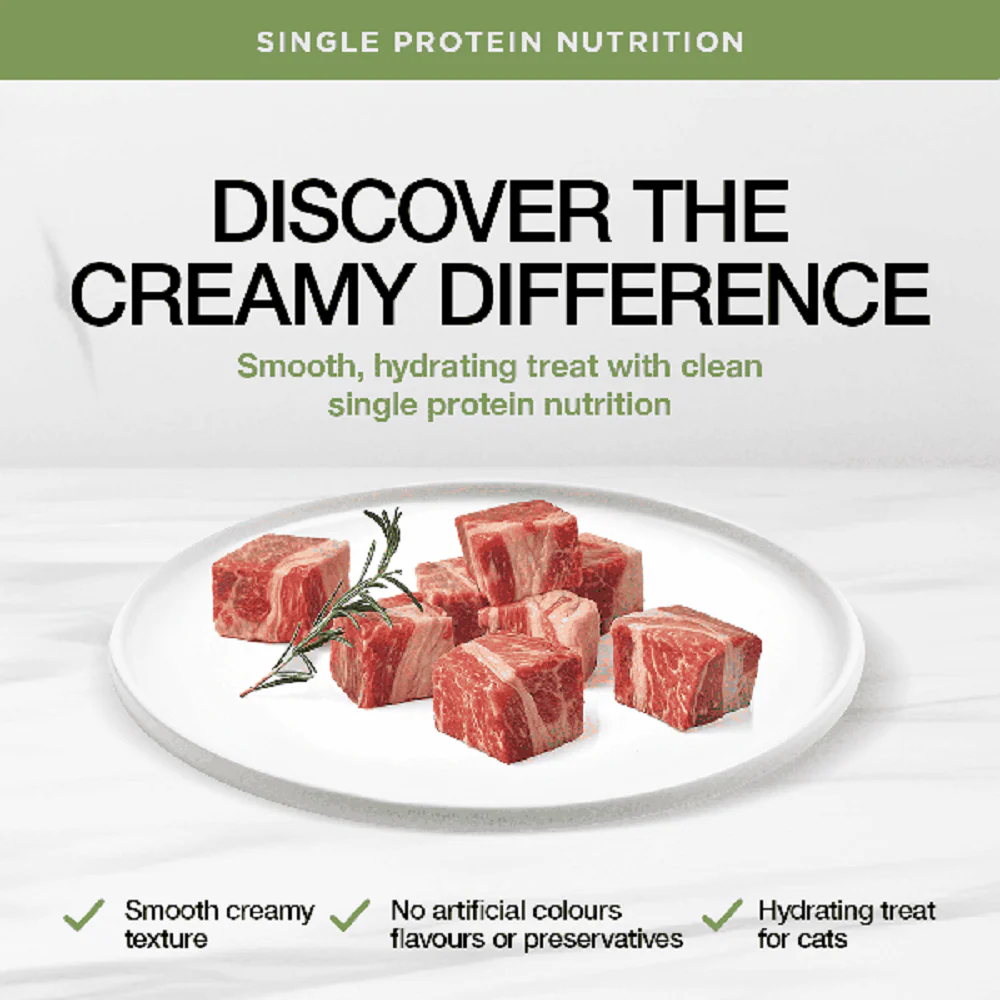 Real Simplicity Creamy Protein Treats Grass Fed Lamb Adult Cat Treat - Image 3