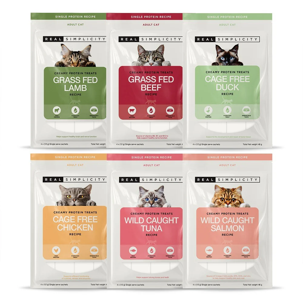 Real Simplicity Creamy Protein Treats Grass Fed Beef Adult Cat Treat - Image 4