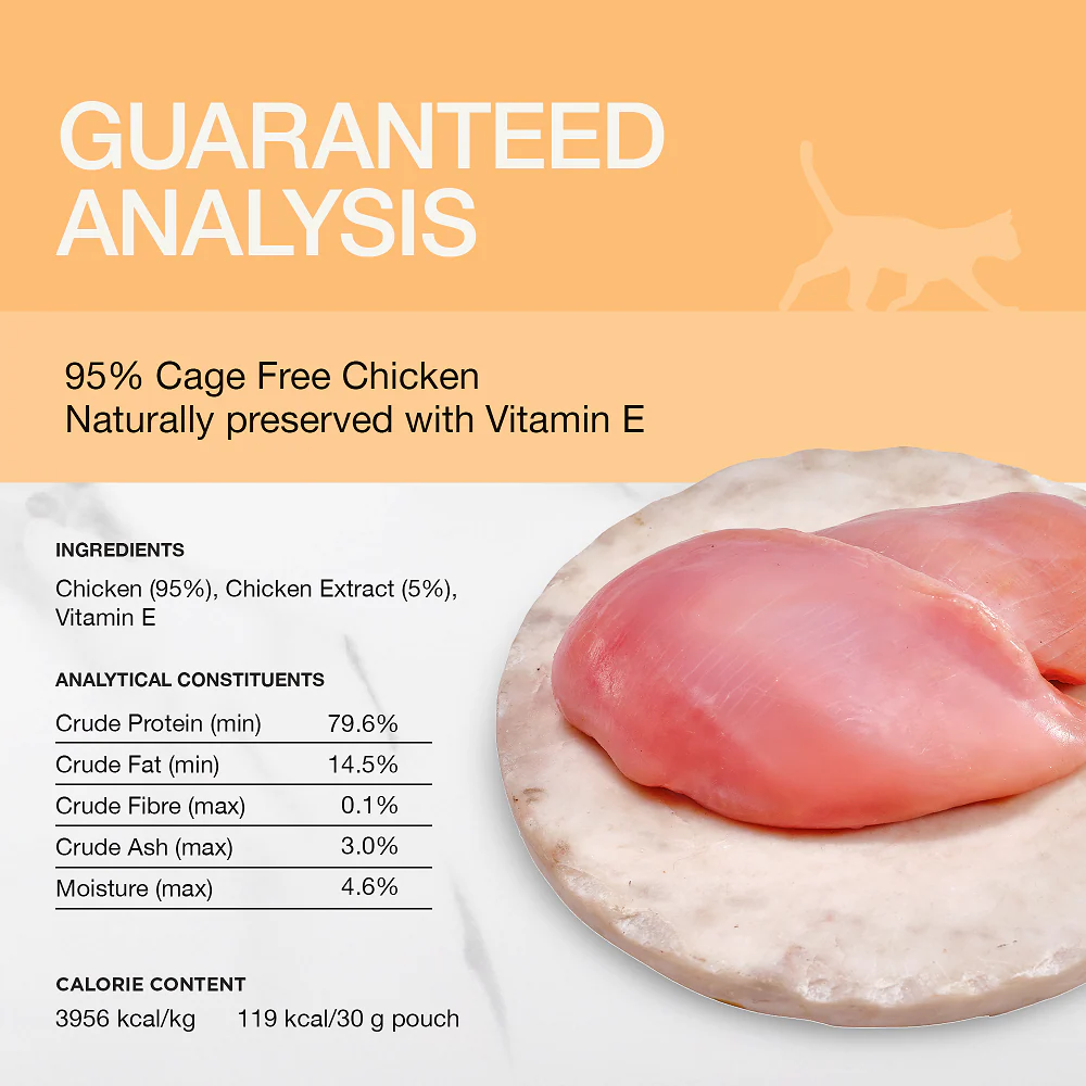 Real Simplicity Freeze Dried Single Protein Bites Farm Raised Chicken Adult Cat Treat - Image 5