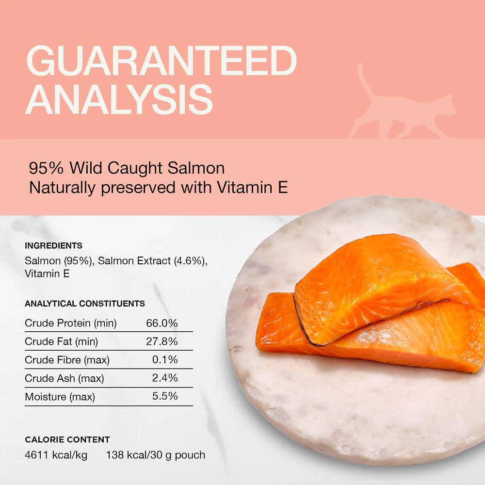 Real Simplicity Freeze Dried Single Protein Bites Wild Caught Salmon Adult Cat Treat - Image 6