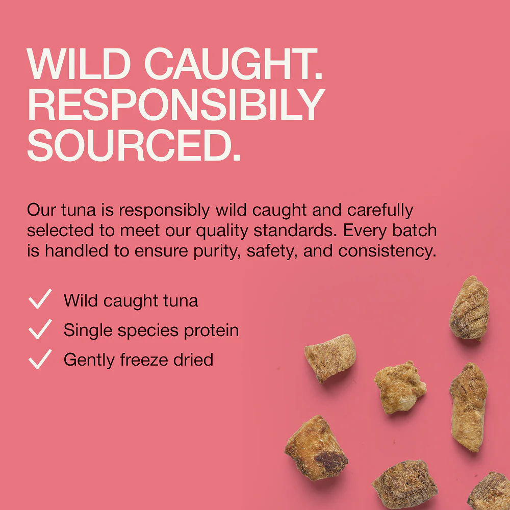 Real Simplicity Freeze Dried Single Protein Bites Wild Caught Tuna Adult Cat Treat - Image 5