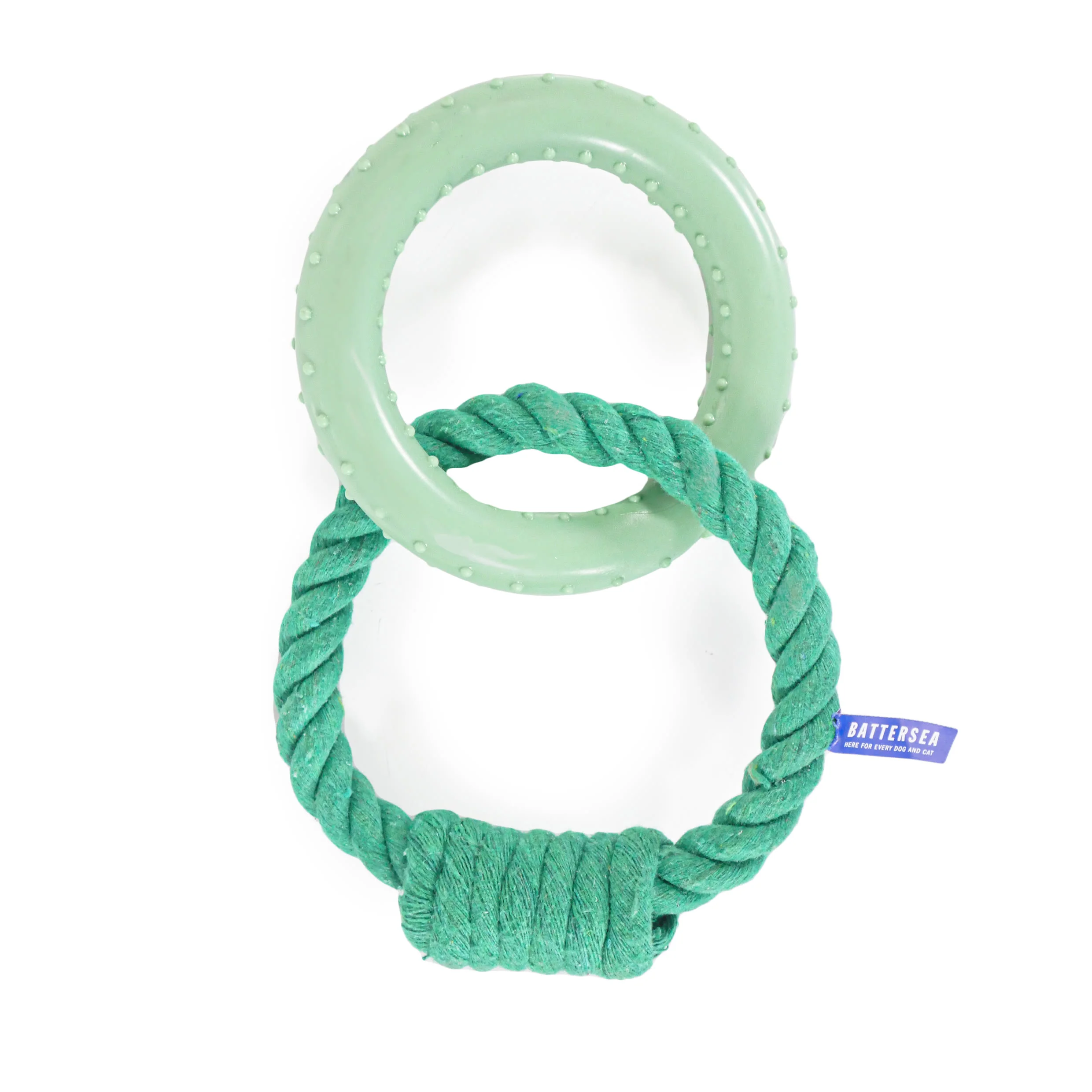 Rosewood Battersea Rope and TPR Ring Chew Dog Toy - Image 2