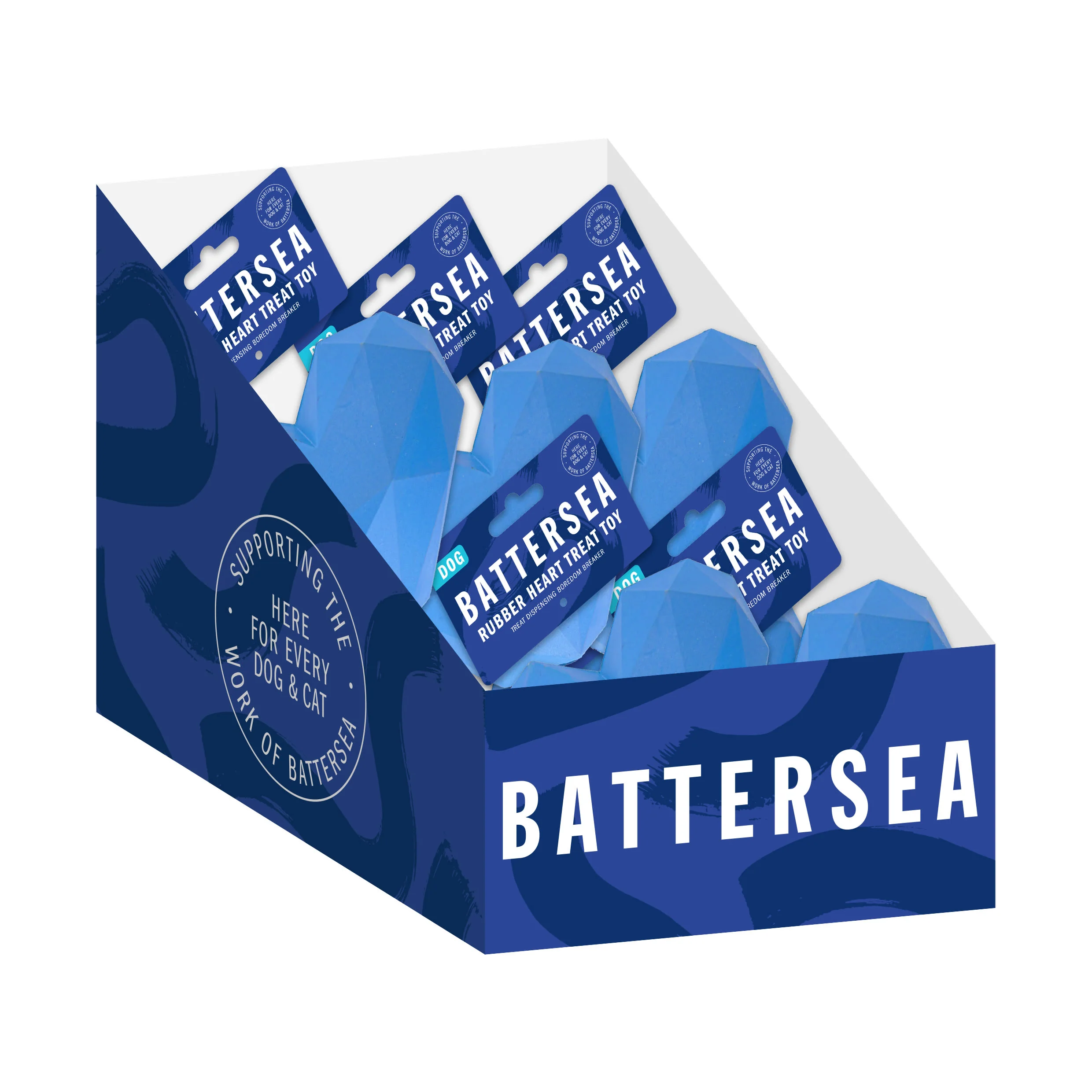Rosewood Battersea Rubber Heart Treat Dog Toy - Image 5