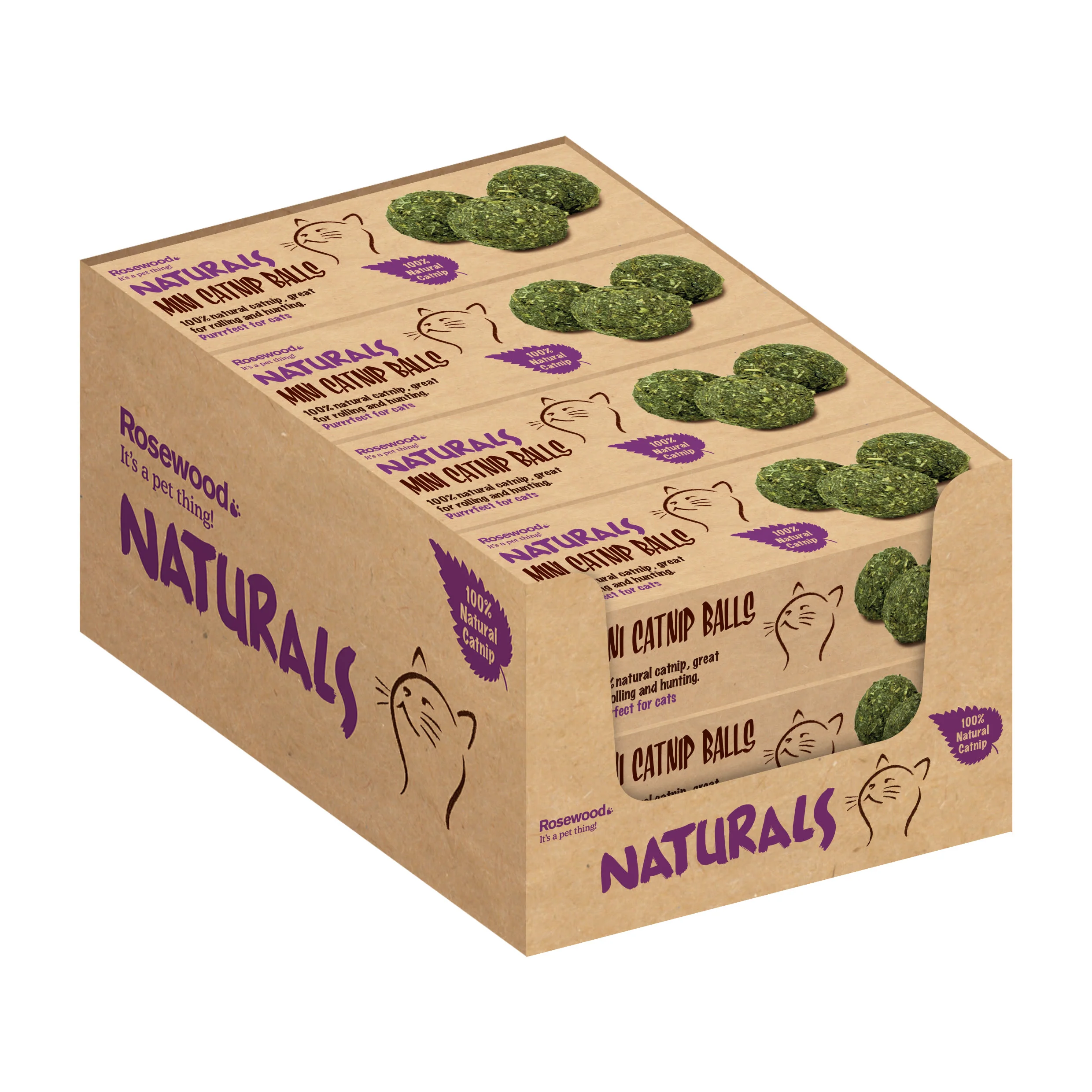 Rosewood Naturals Mini Catnip Balls Cat Toy - Image 2