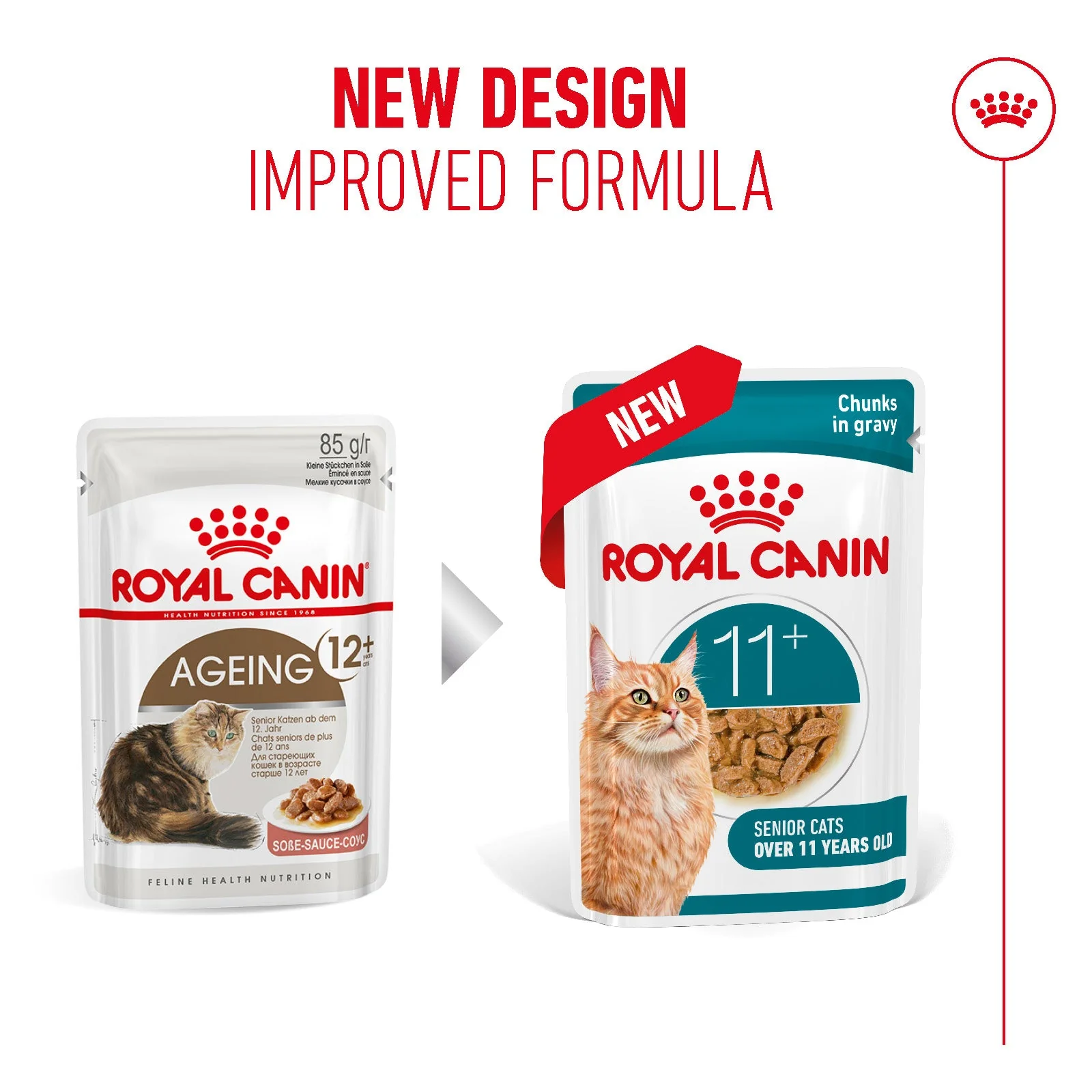 Royal Canin Ageing 11+ Senior Wet Cat Food Chunks In Gravy - Image 11