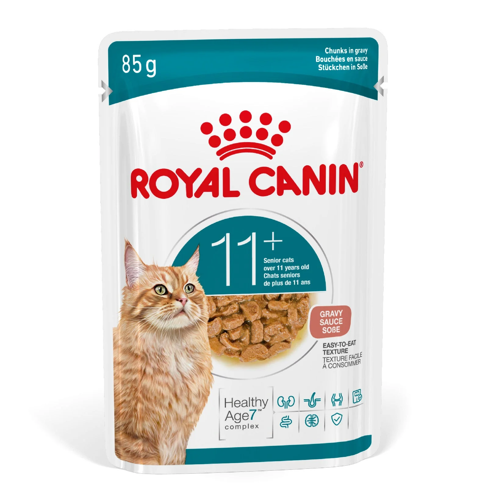 Royal Canin Ageing 11+ Senior Wet Cat Food Chunks In Gravy - Image 3