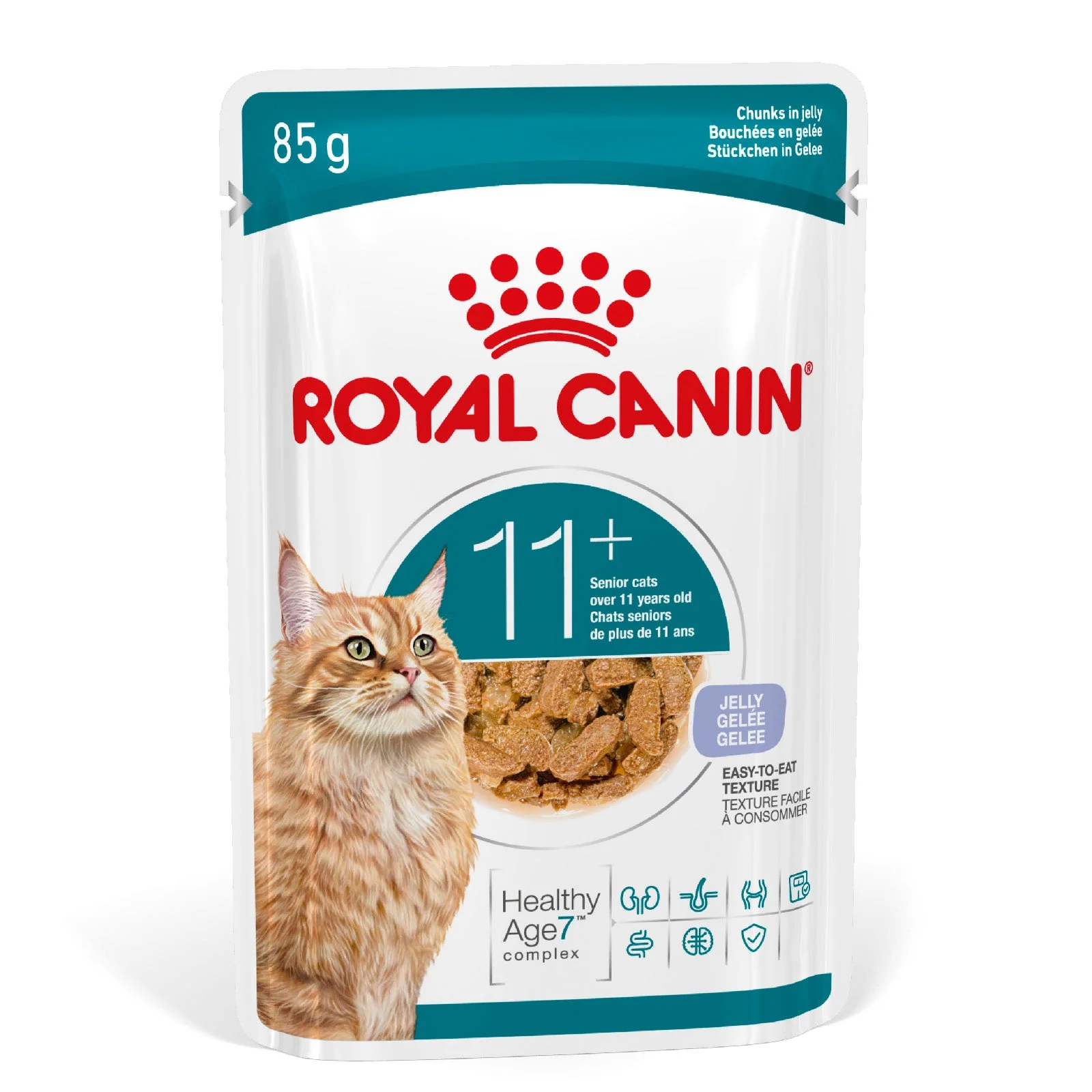 Royal Canin Ageing 11+ Senior Wet Cat Food Chunks In Jelly - Image 3