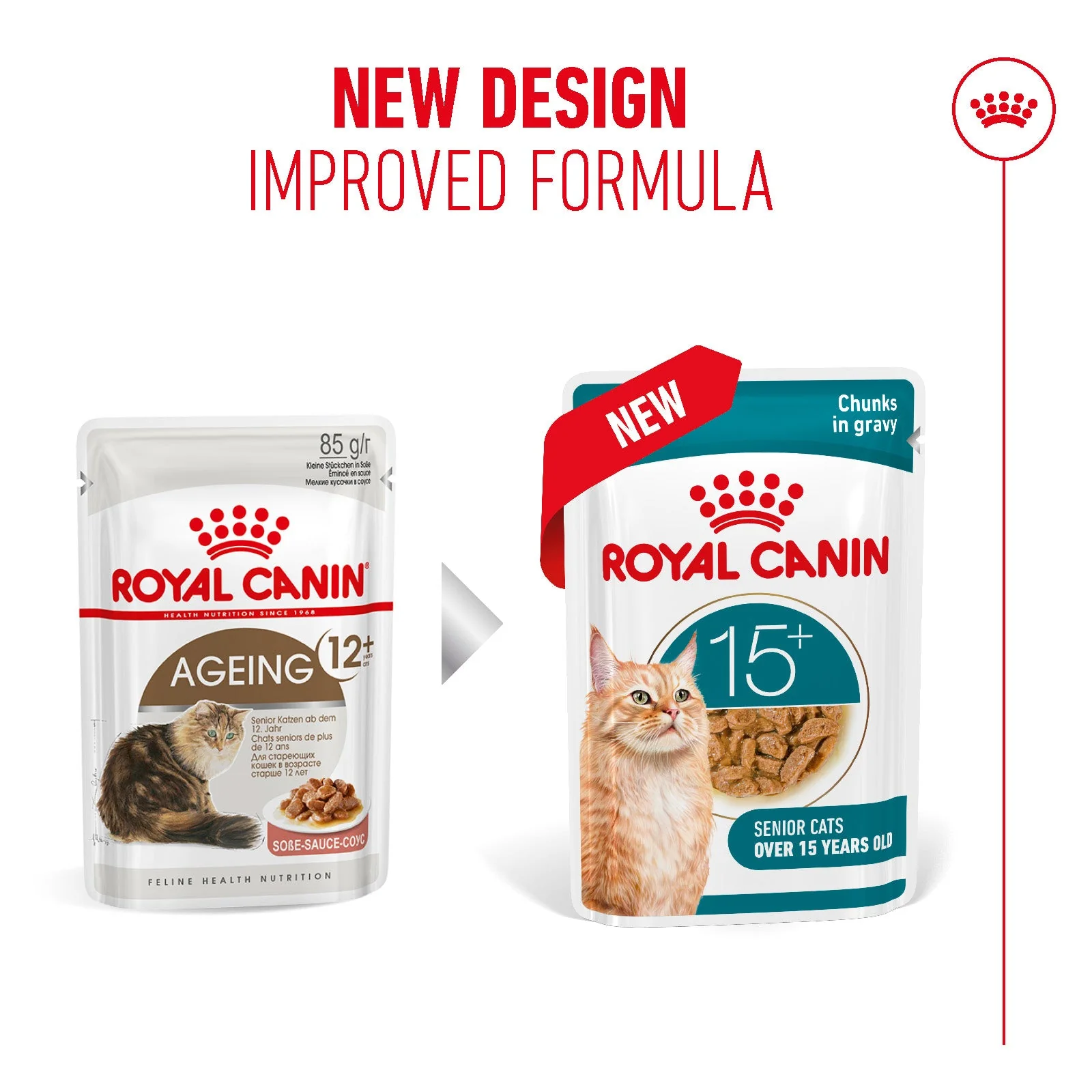 Royal Canin Ageing 15+ Senior Wet Cat Food Chunks In Gravy - Image 10