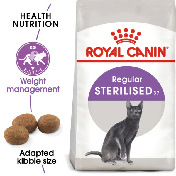 Royal Canin Feline Health Nutrition Sterilised 37 Adult Dry Cat Food - Image 7