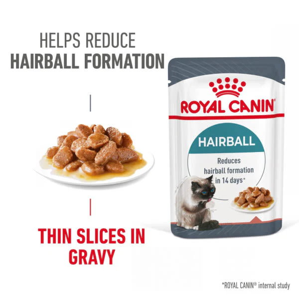 Royal Canin Intense Hairball 34 Adult Wet Cat Food - Gravy - Image 3