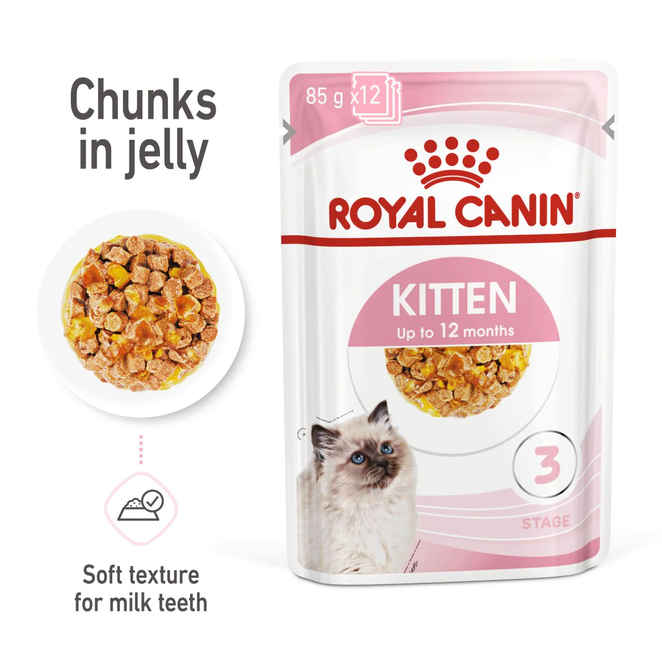 Royal Canin Kitten Wet Cat Food - Chunks in Jelly - Image 2