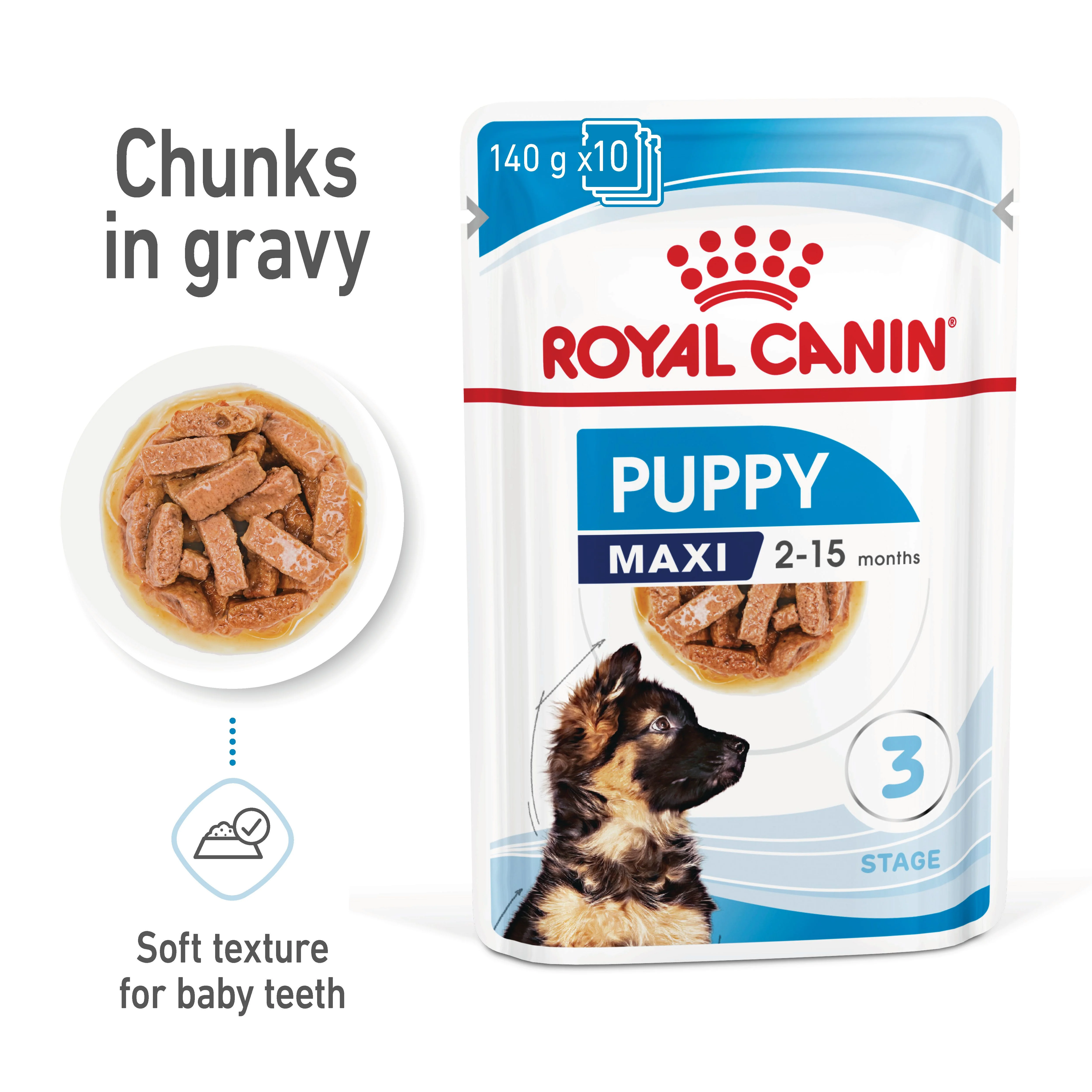 Royal Canin Maxi Puppy Wet Dog Food - Chunks in Gravy - Image 2