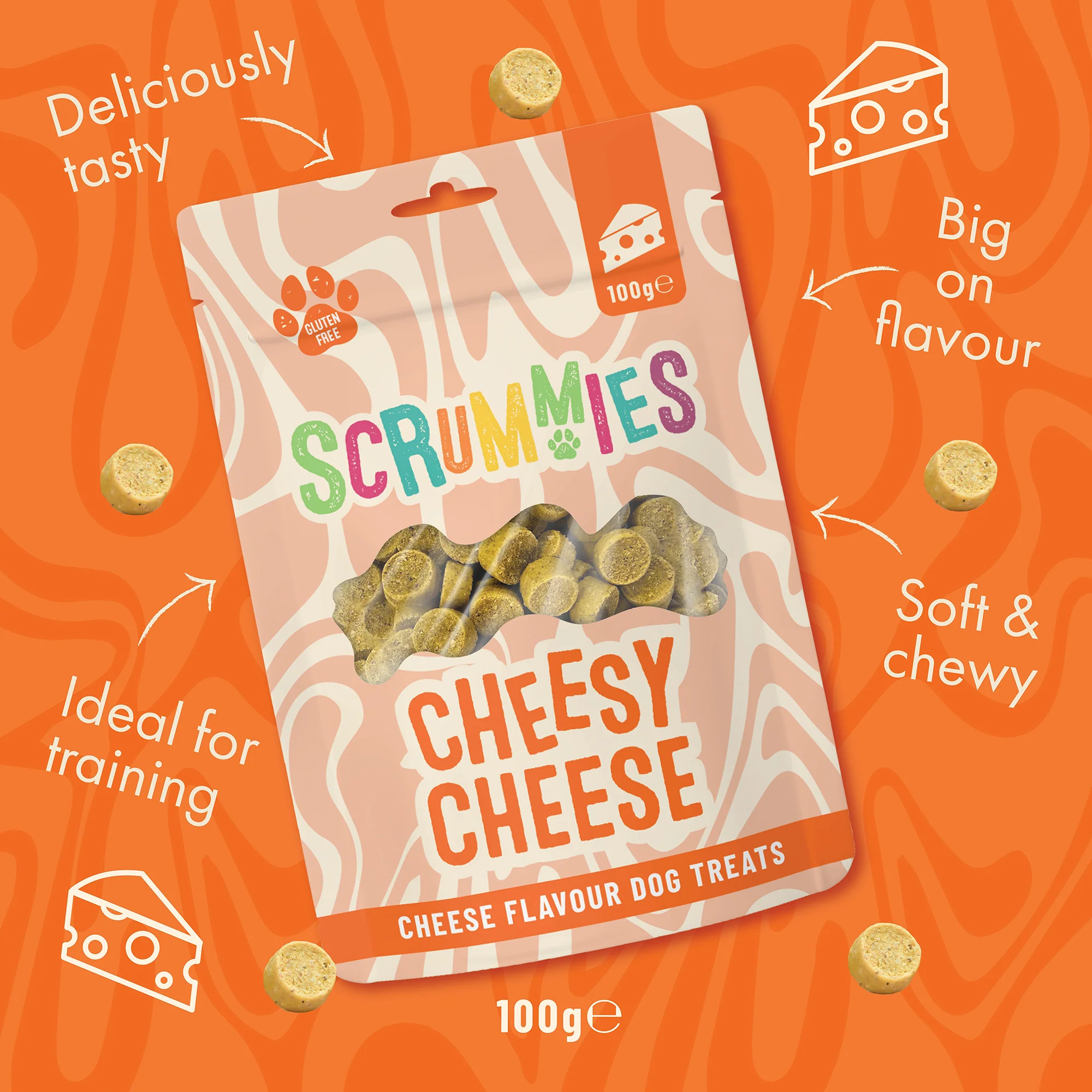 Scrummies Cheesy Cheese Dog Treats - Image 3
