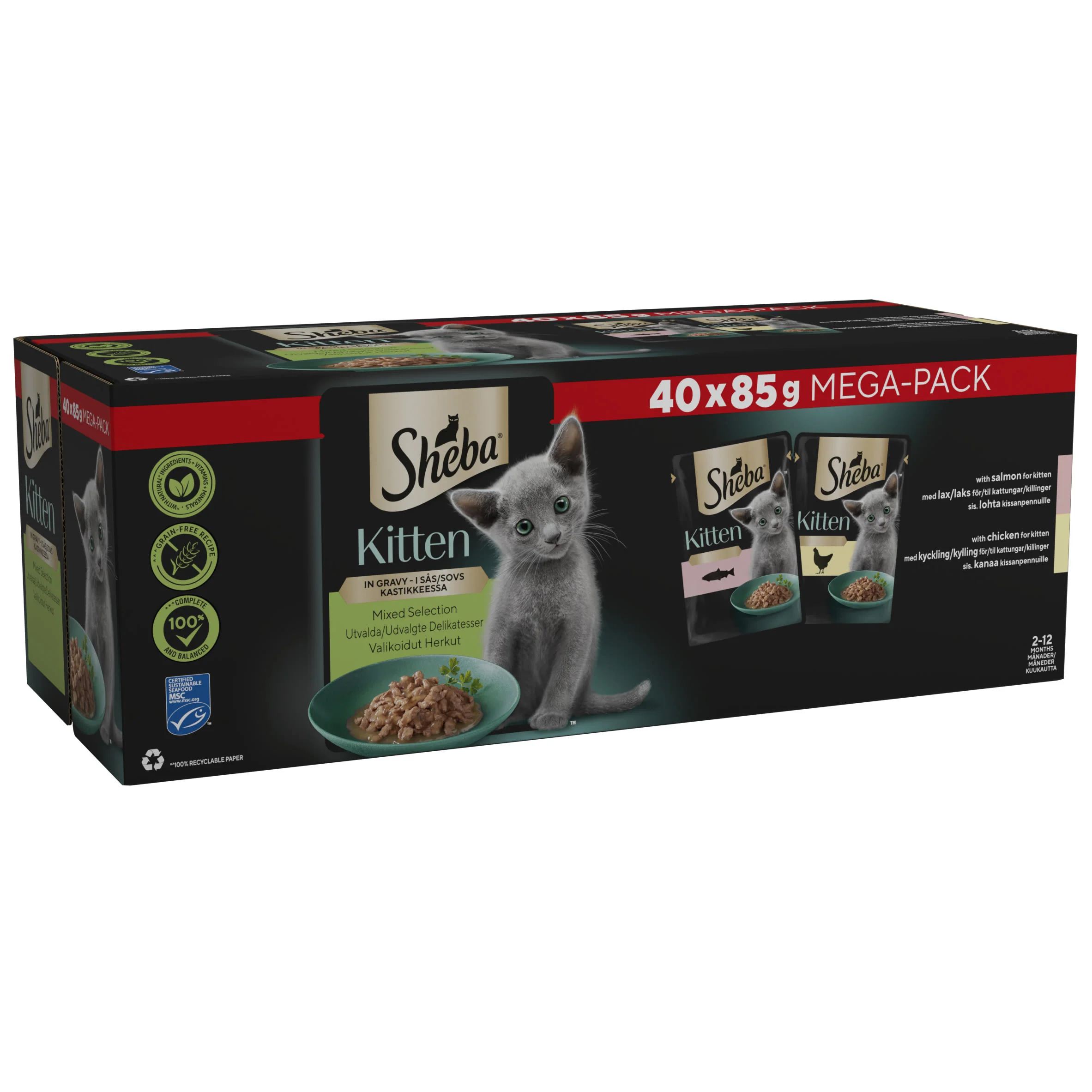 Sheba Sauce Collection Kitten Mixed Selection in Gravy - Image 2